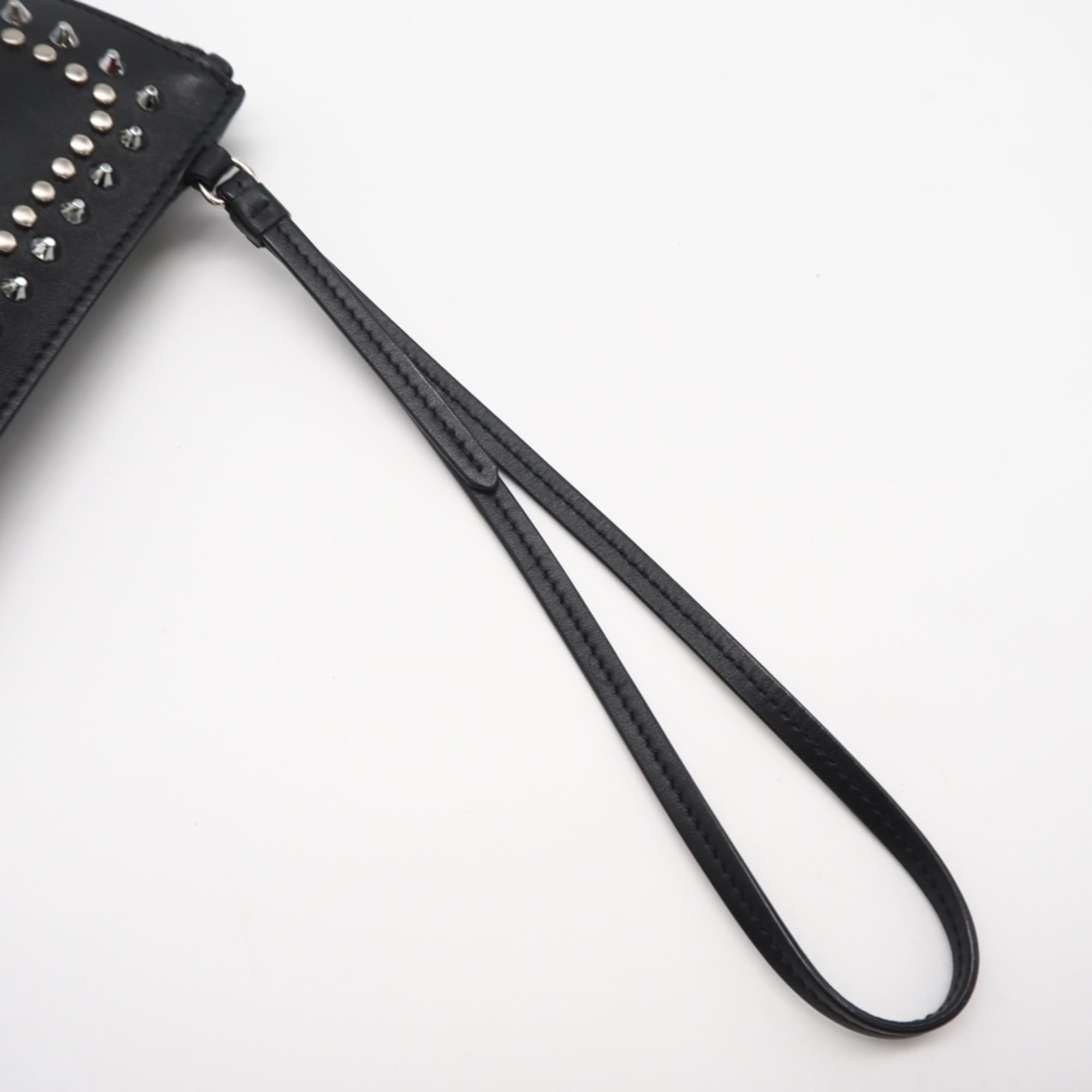 Jimmy Choo Black Leather Clutch Bag (Pre-Owned)