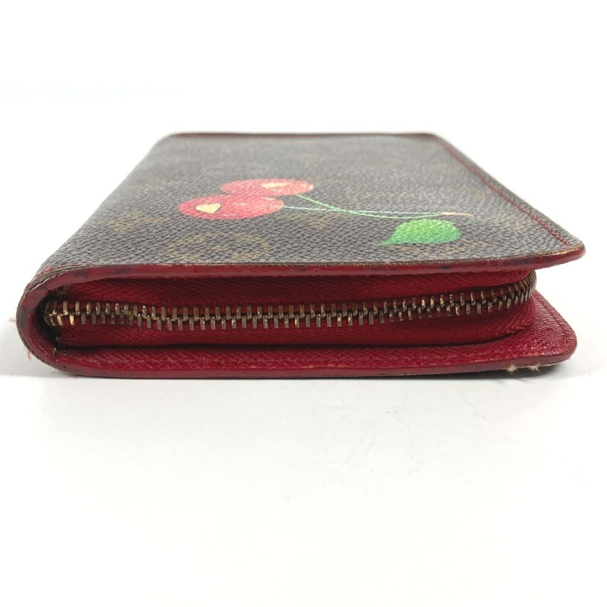 Louis Vuitton Brown Monogram Cherry Red Color Monogram Long Wallet (Bi-Fold) (Pre-Owned)