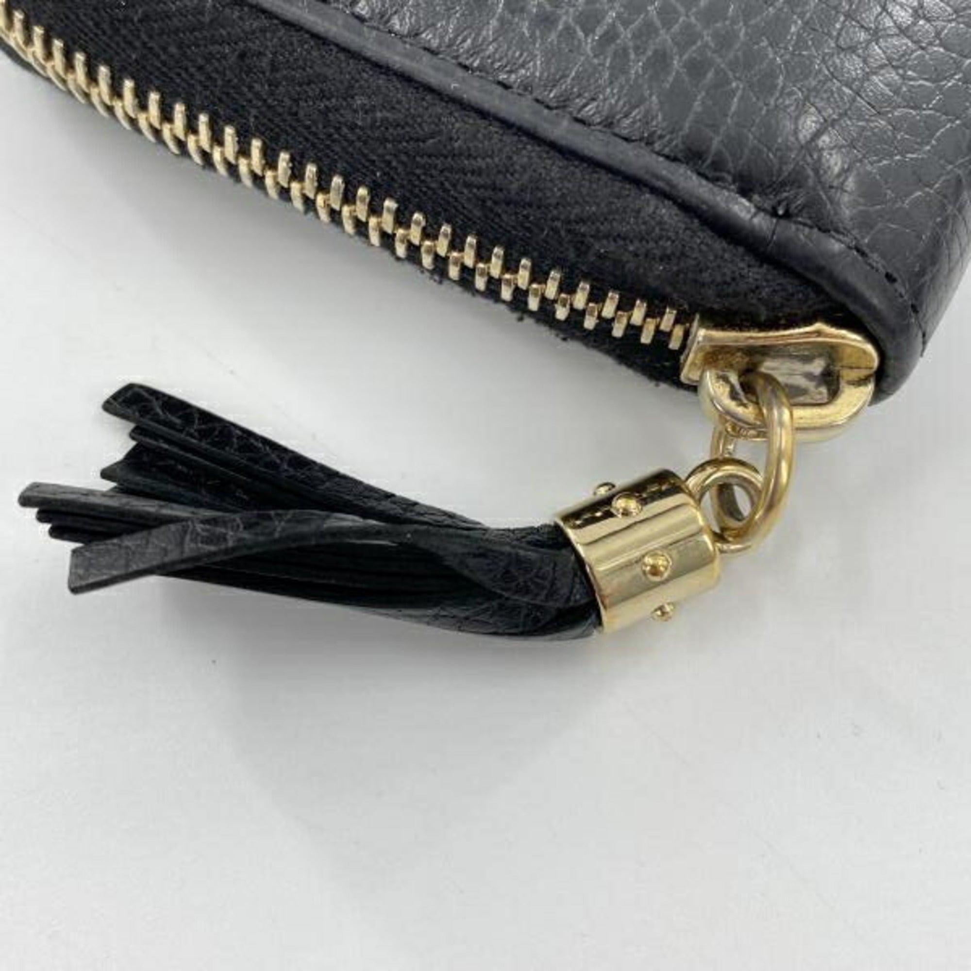 Gucci Black Leather Coin Purse/Coin Case (Pre-Owned)