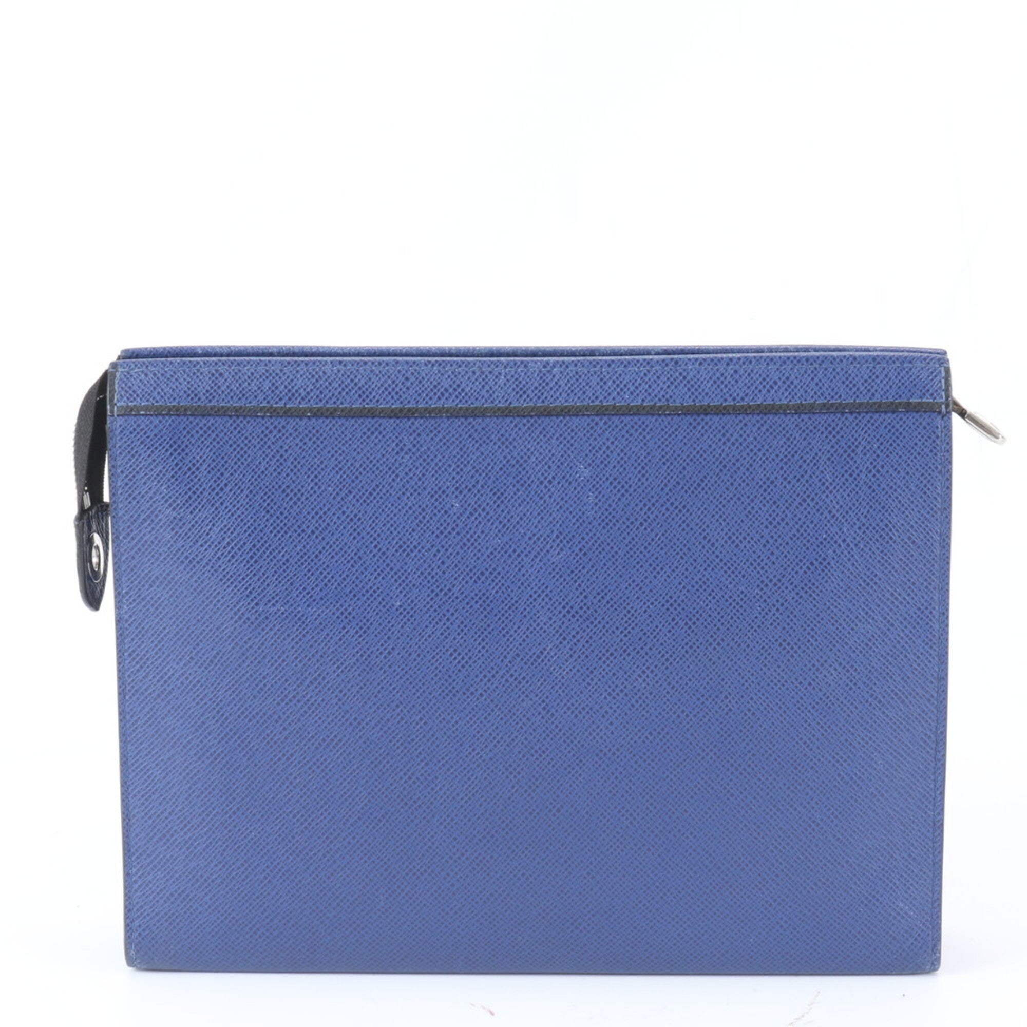 Louis Vuitton Taiga Blue Cobalt Leather Pochette (Pre-Owned)