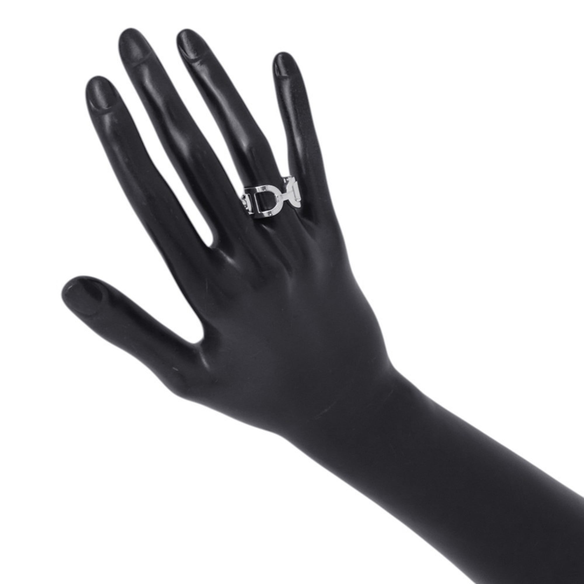 Hermes Silver 925 Band Ring (Pre-Owned)