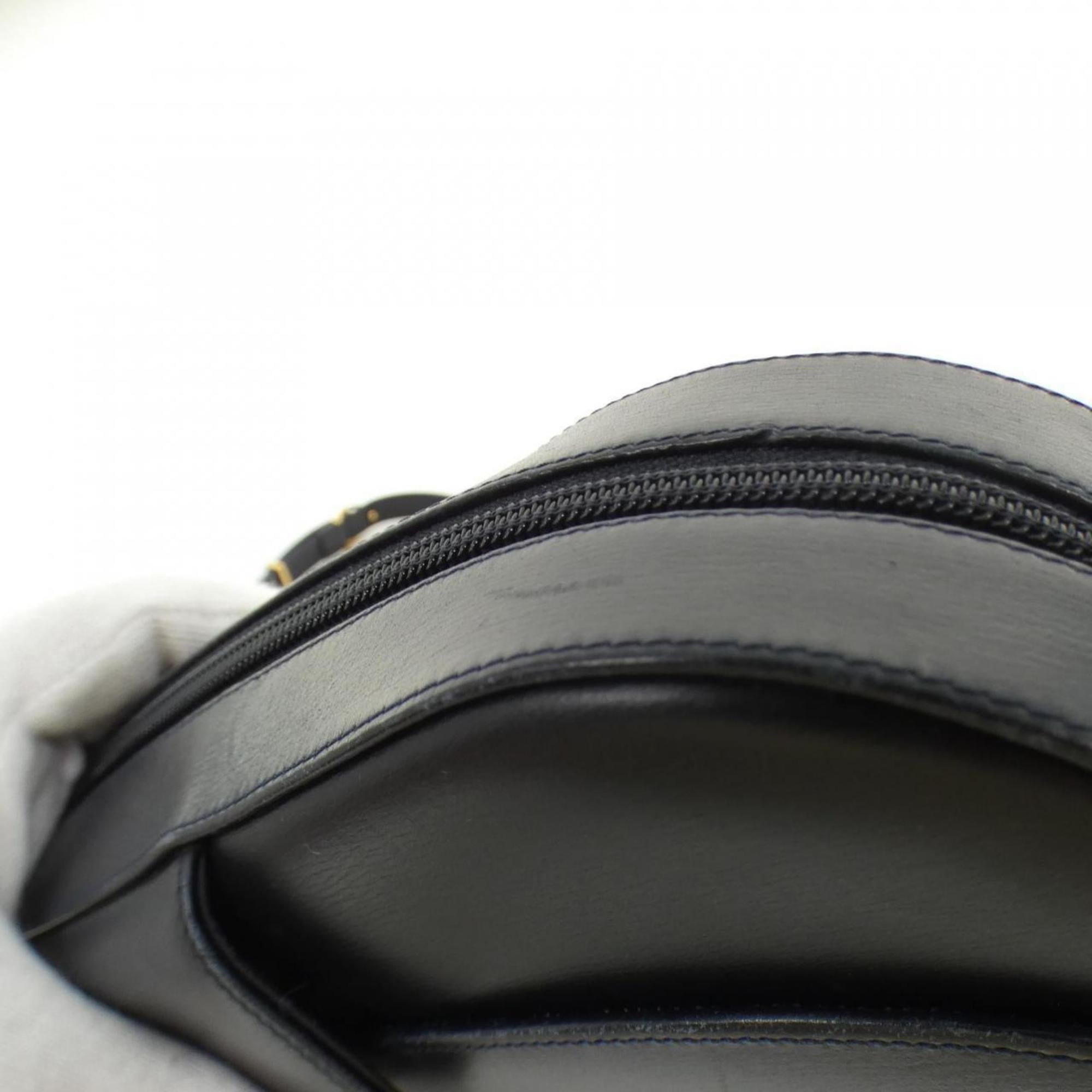 Cartier Navy Leather Shoulder Bag (Pre-Owned)