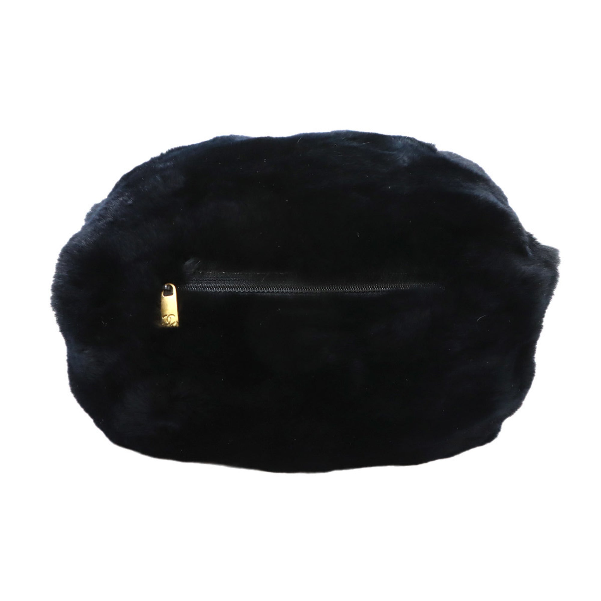 Chanel Black White Lapin Handbag Shoulder Bag (Pre-Owned)