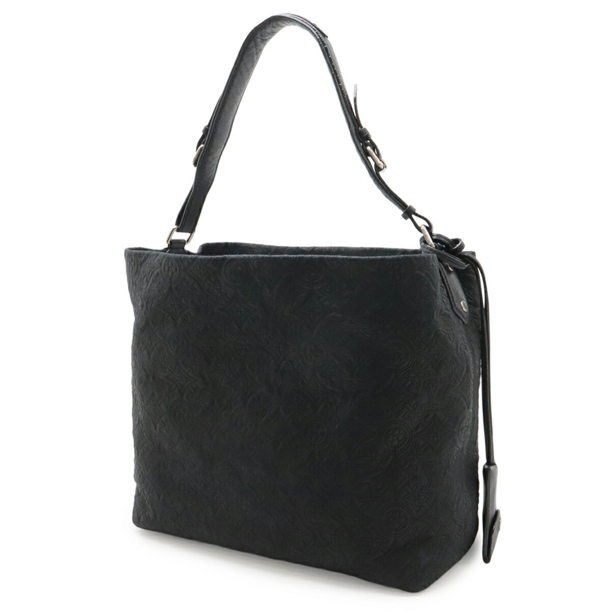 Louis Vuitton Noir Monogram Leather Shoulder Bag (Pre-Owned)