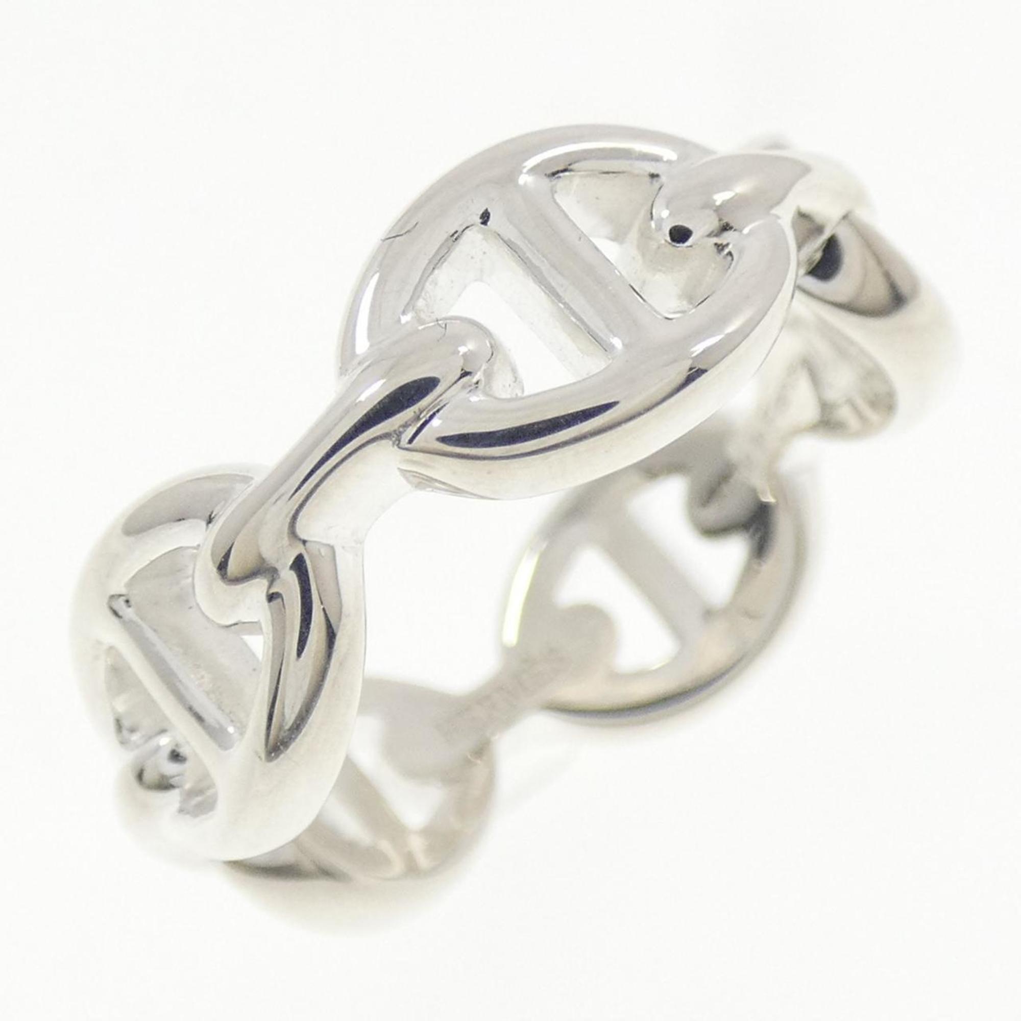 Hermes Silver 925 Band Ring (Pre-Owned)