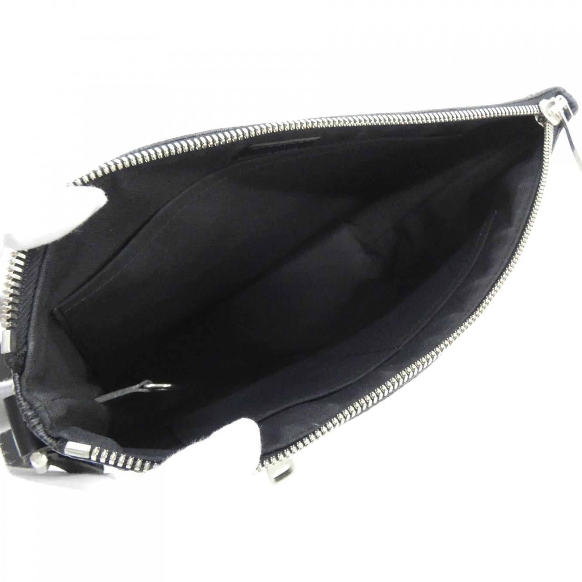 Louis Vuitton Dark Gray Graphite Coated Canvas Shoulder Bag (Pre-Owned)