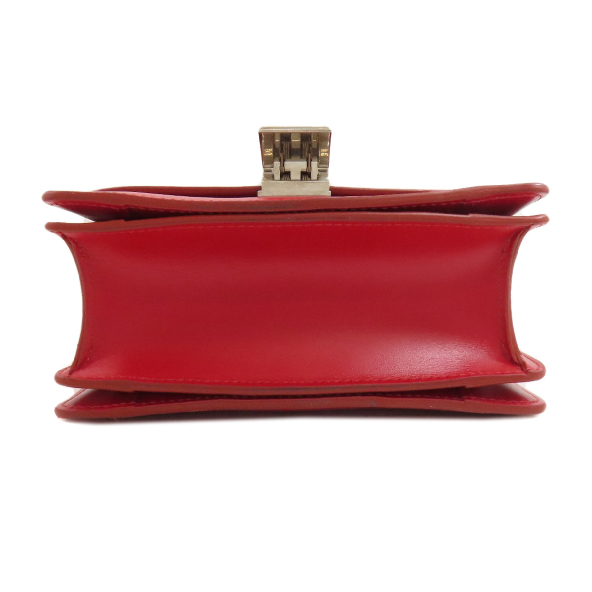 Celine Red Color Leather Shoulder Bag (Pre-Owned)