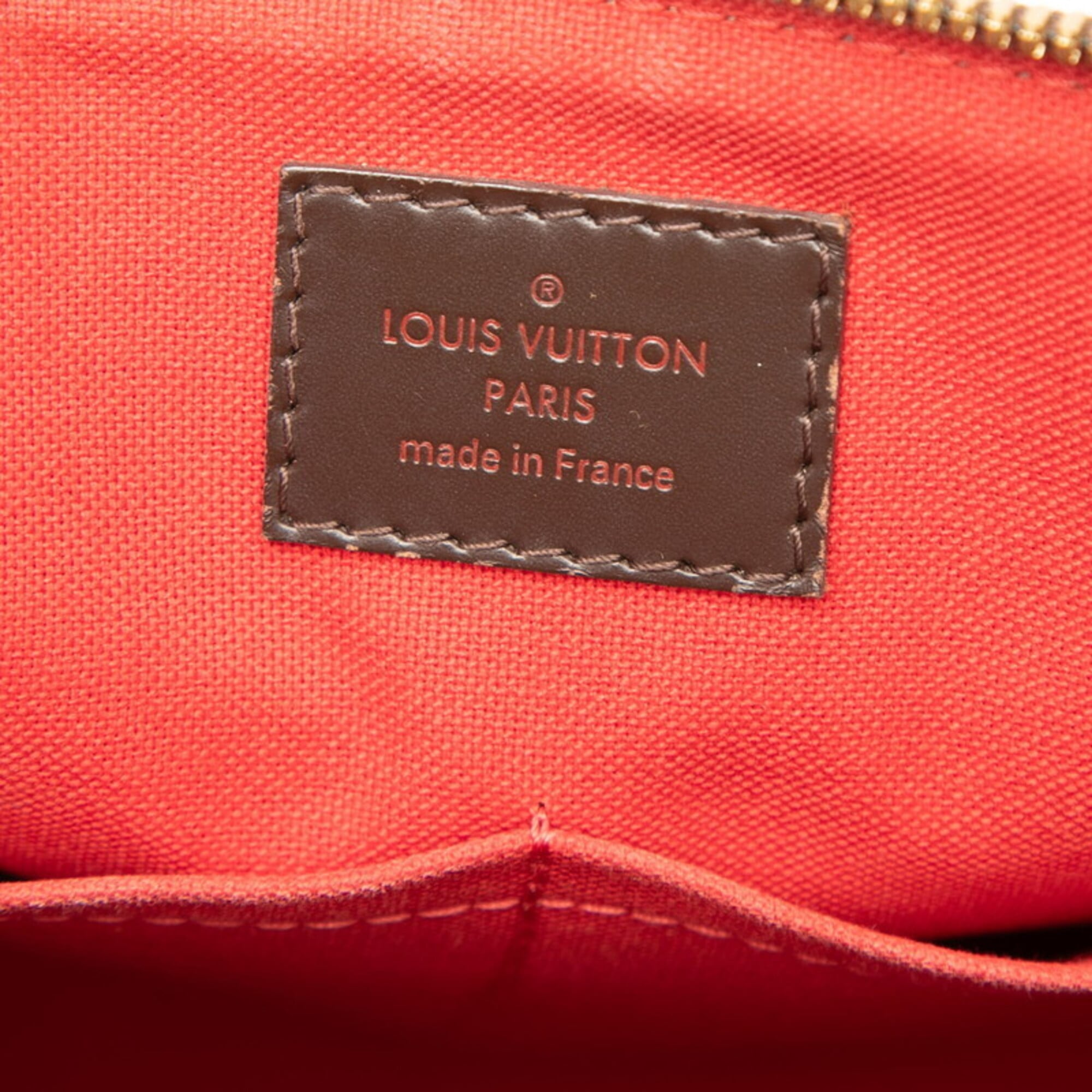 Louis Vuitton Brown Damier Canvas Pvc Leather Shoulder Bag Tote Bag (Pre-Owned)