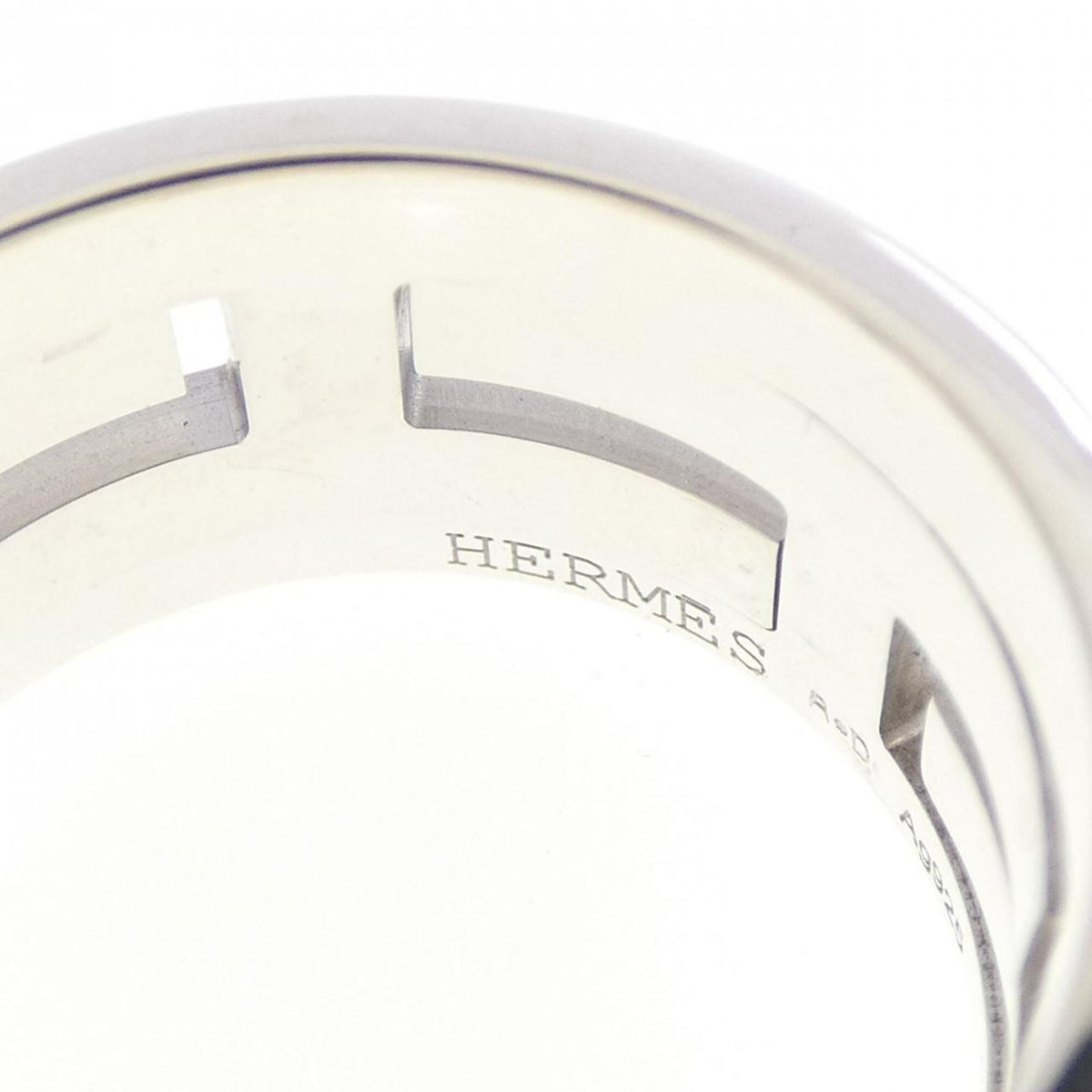 Hermes Silver Silver 925 Band Ring (Pre-Owned)
