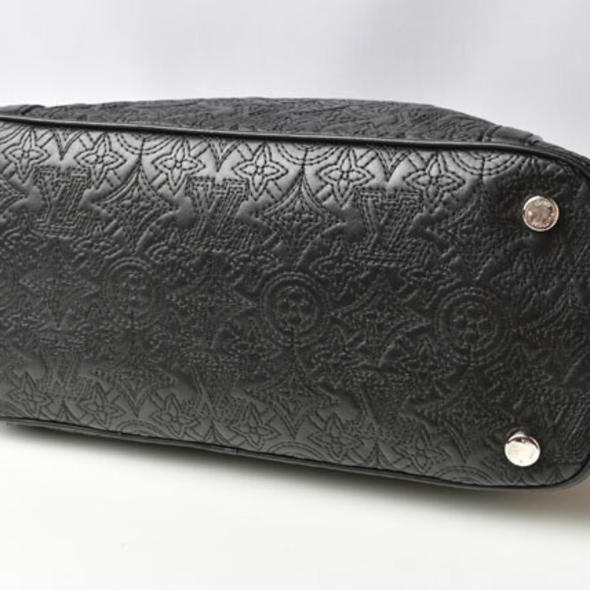 Louis Vuitton Monogram Antheia Black Silver Leather Handbag Shoulder Bag (Pre-Owned)