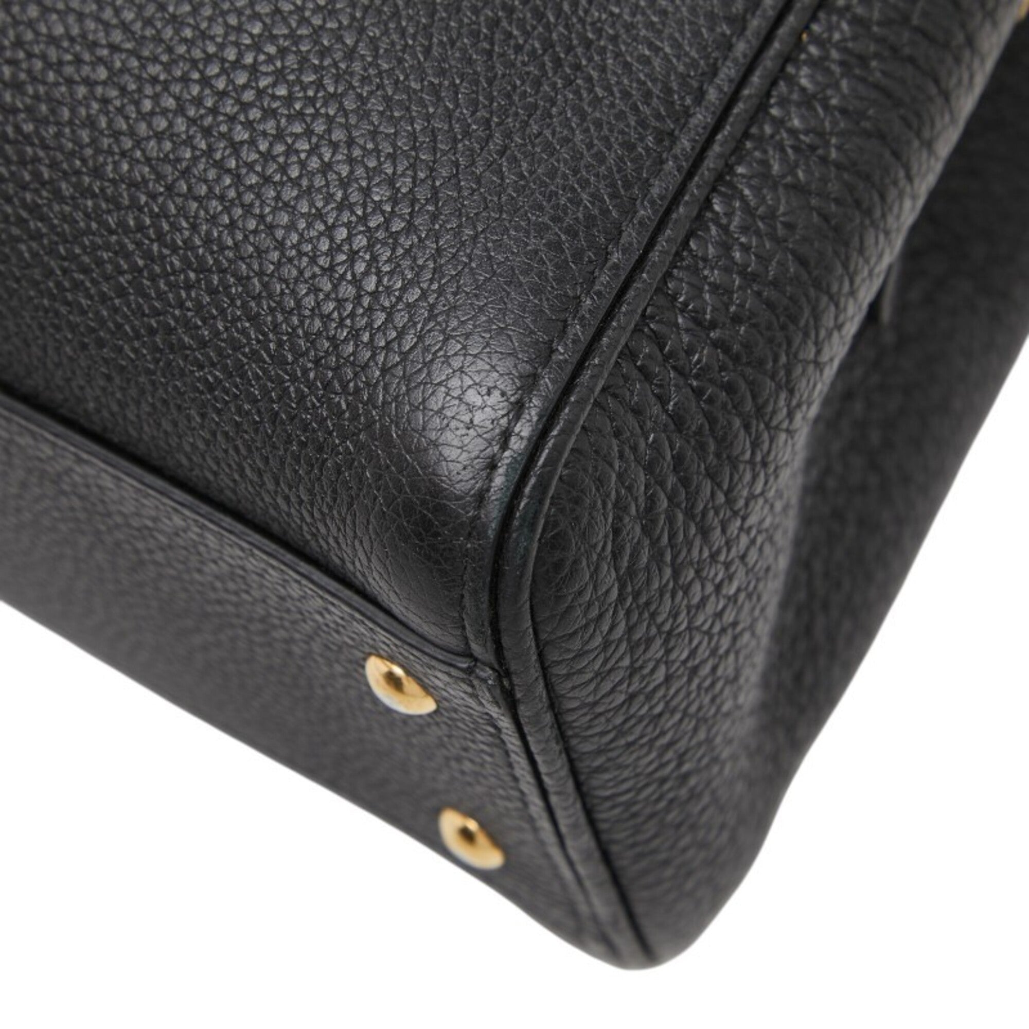 Gucci Black Leather Handbag Shoulder Bag (Pre-Owned)