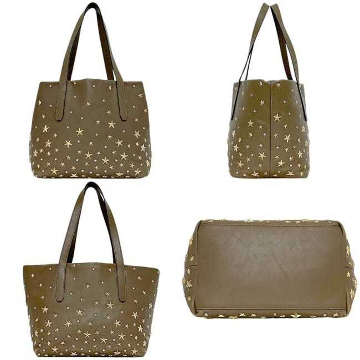 Jimmy Choo Beige Leather Tote Bag (Pre-Owned)