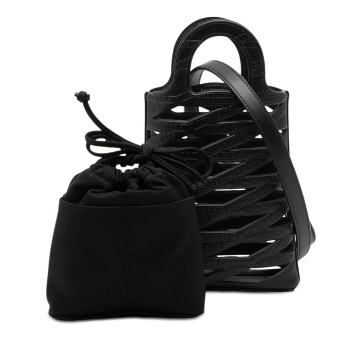 Balenciaga Black Leather Handbag Shoulder Bag (Pre-Owned)