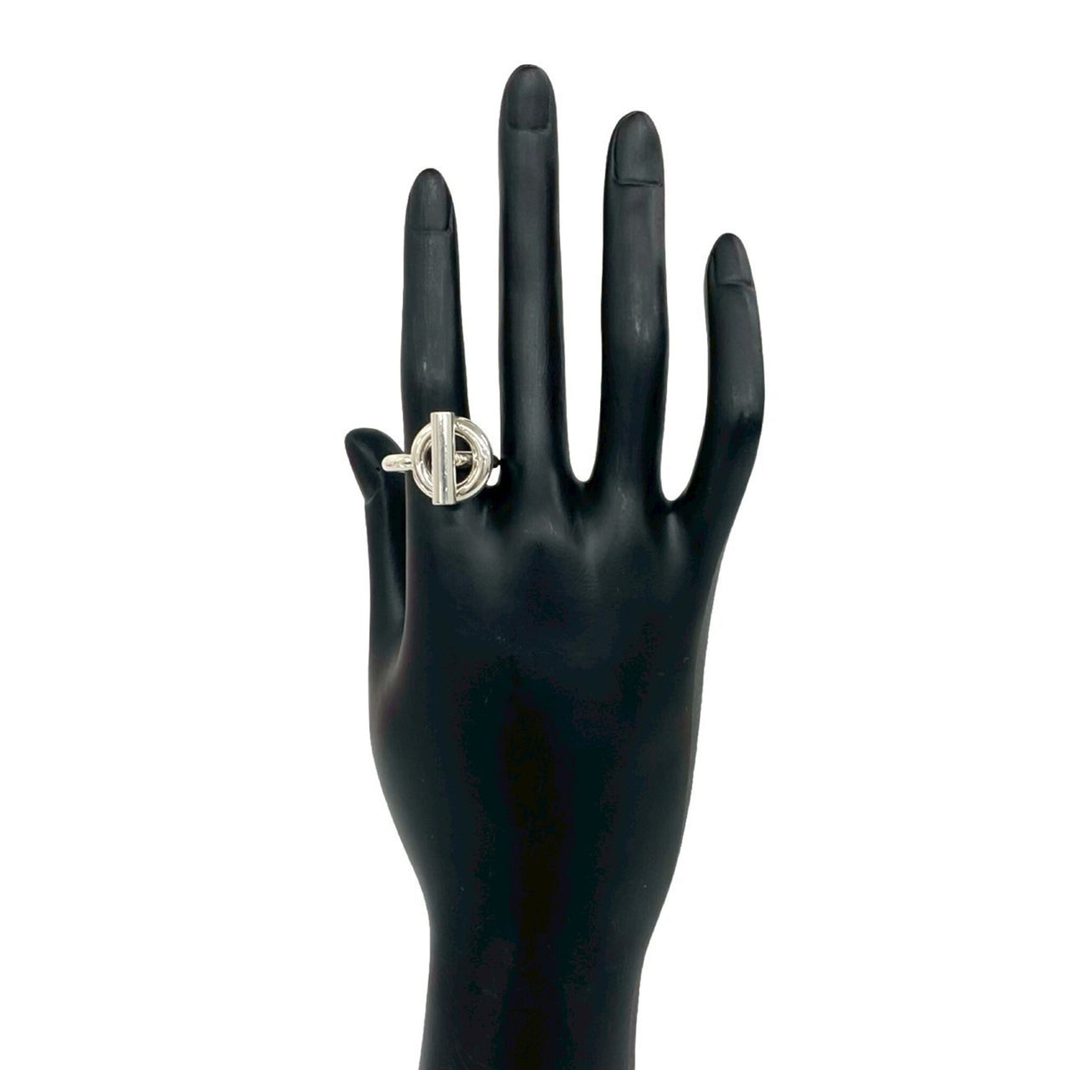 Hermes Silver Silver 925 Band Ring (Pre-Owned)