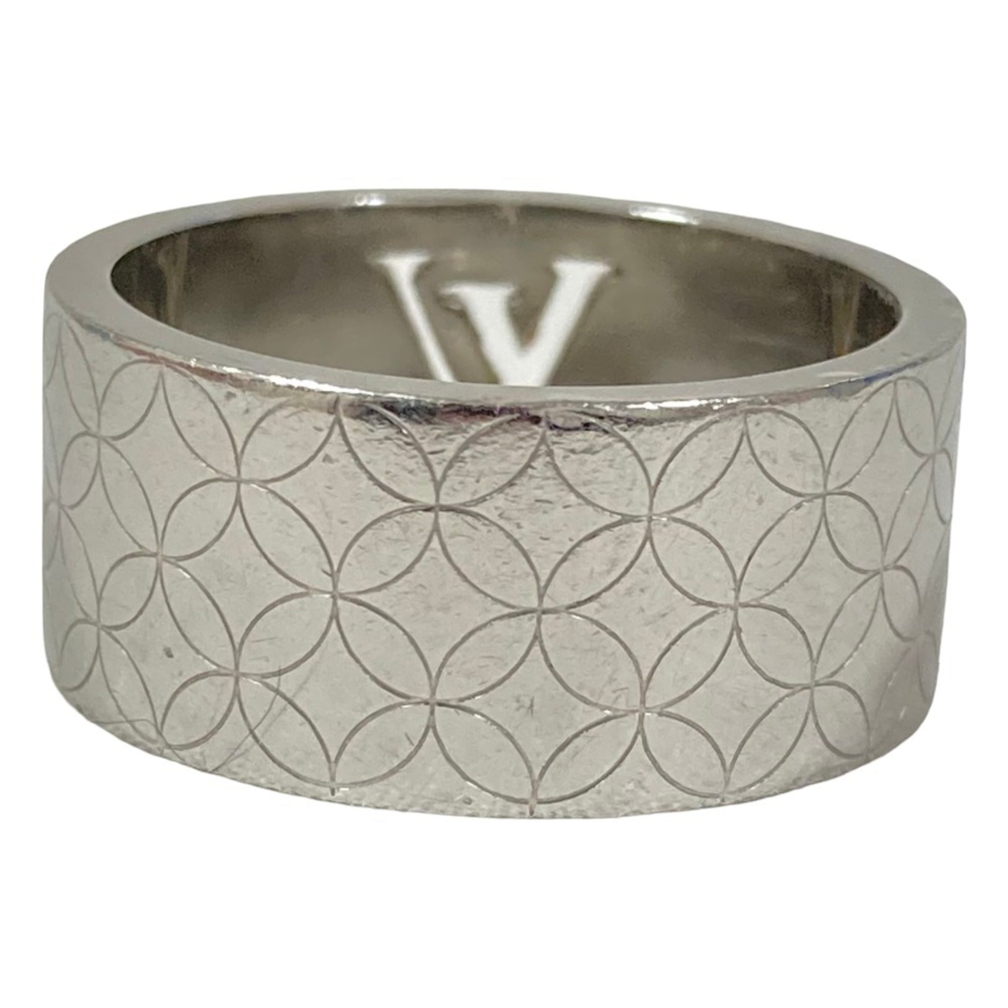 Louis Vuitton Silver Band Ring (Pre-Owned)