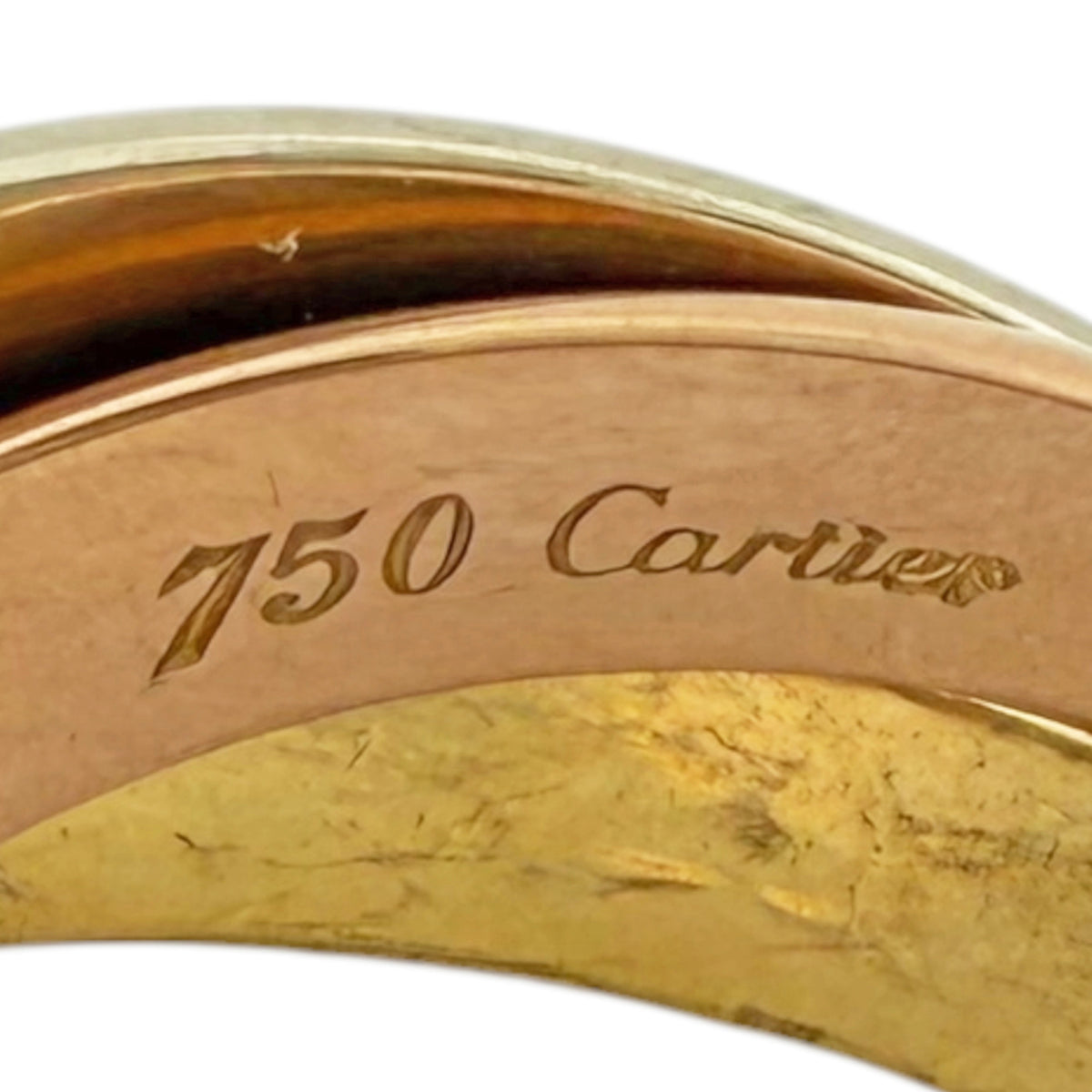 Cartier Trinity Gold Silver Pink Gold Yellow Gold (18K) Pink Gold (18K) White Gold (18K) Band Ring (Pre-Owned)
