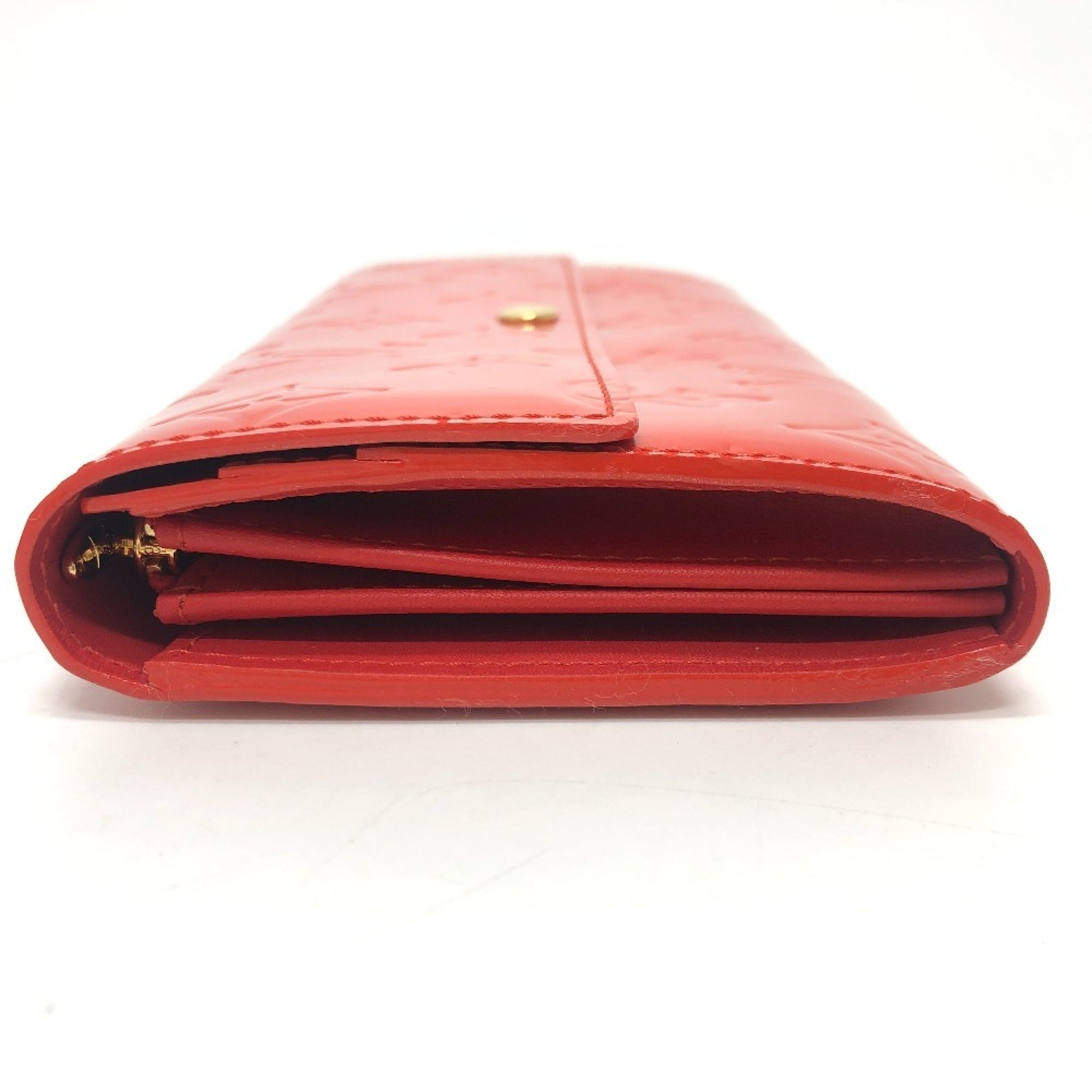 Louis Vuitton Orange Orange Sunset Monogram Vernis Long Wallet (Bi-Fold) (Pre-Owned)