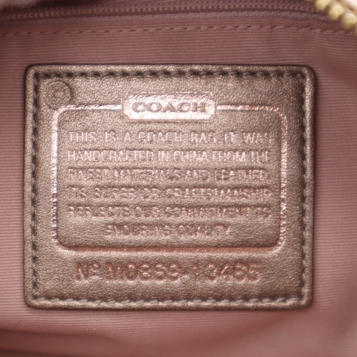 Coach Pink Gold Handbag (Pre-Owned)