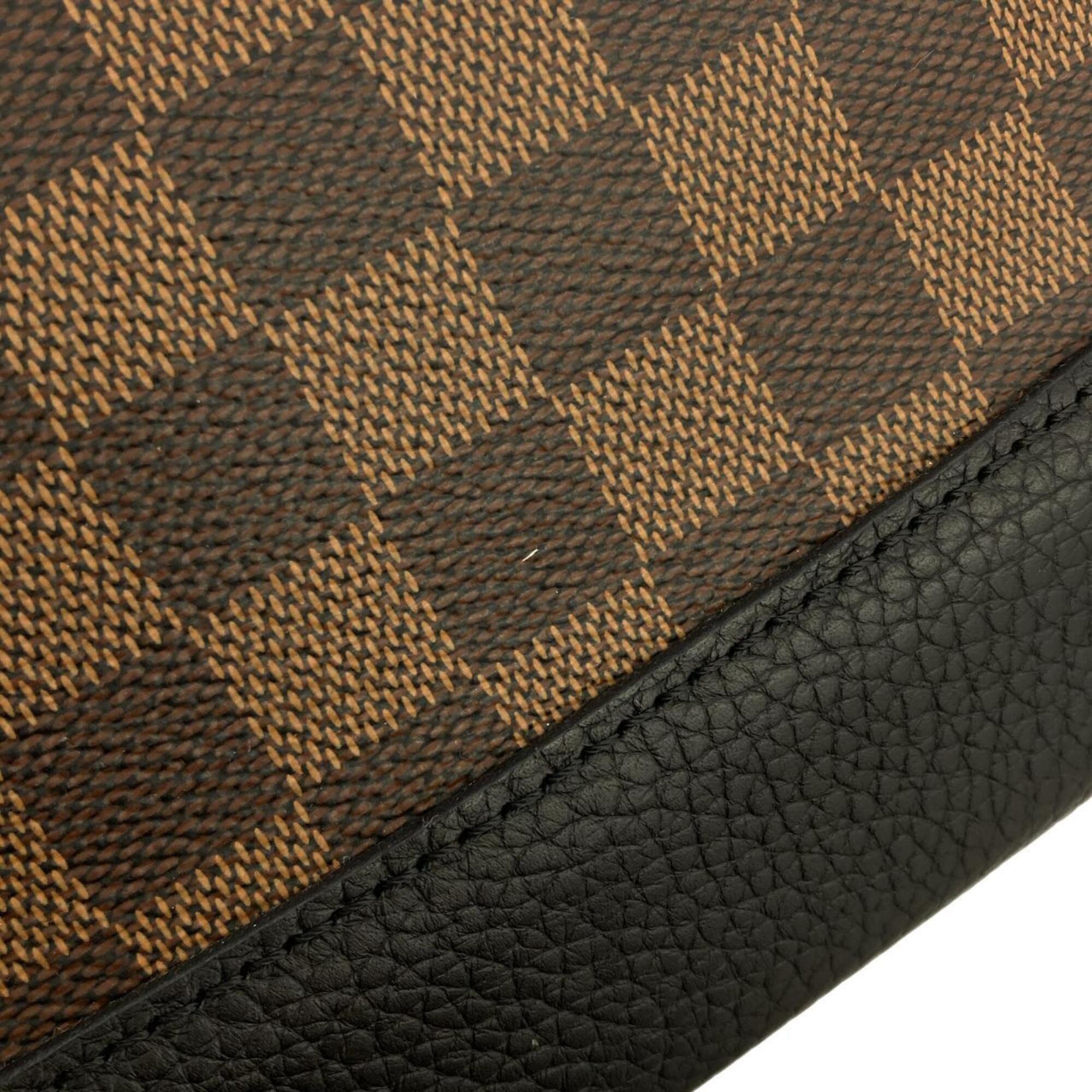 Louis Vuitton Black Damier Canvas Ebene Coated Canvas Leather Handbag (Pre-Owned)