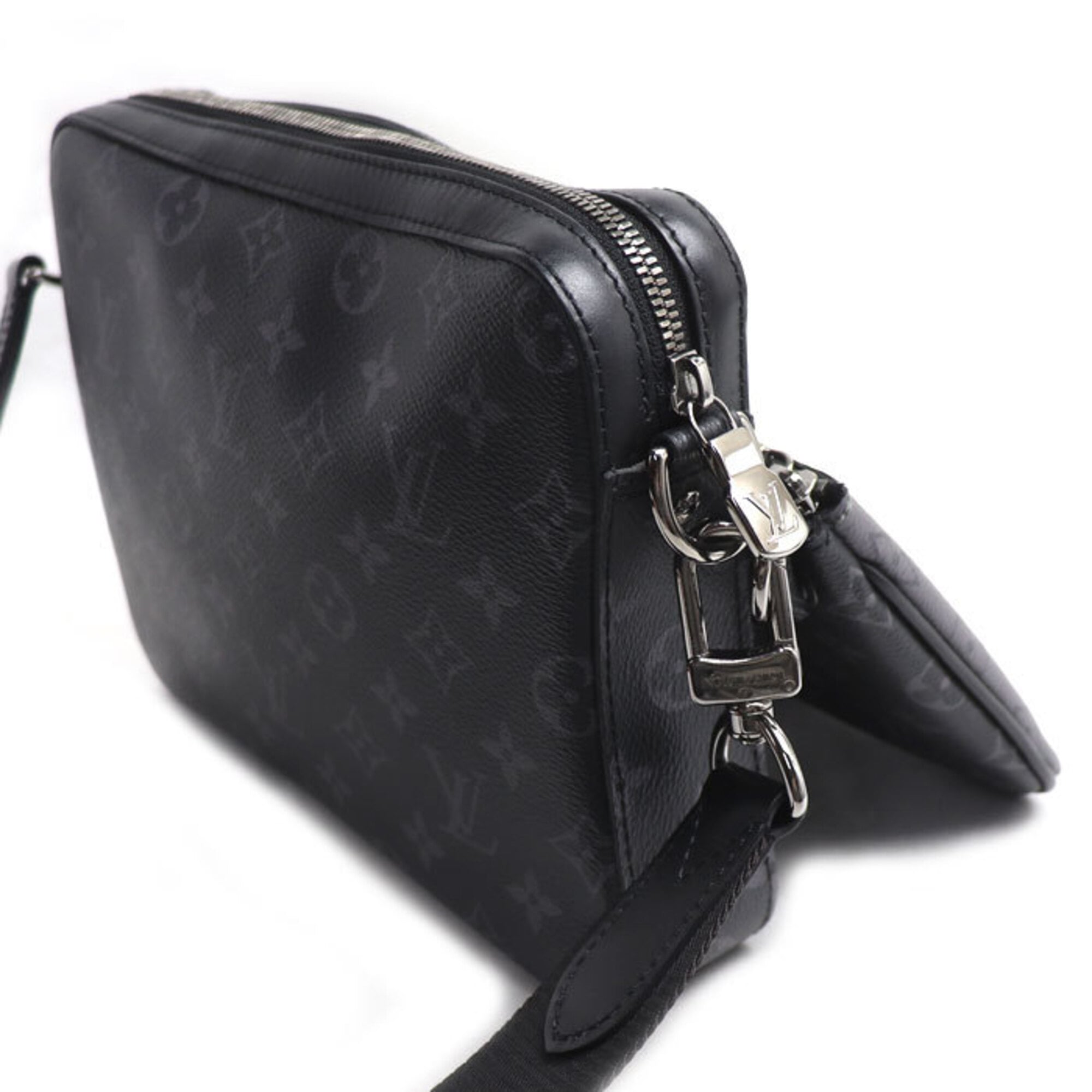 Louis Vuitton Gray Monogram Eclipse Pouch Shoulder Bag (Pre-Owned)
