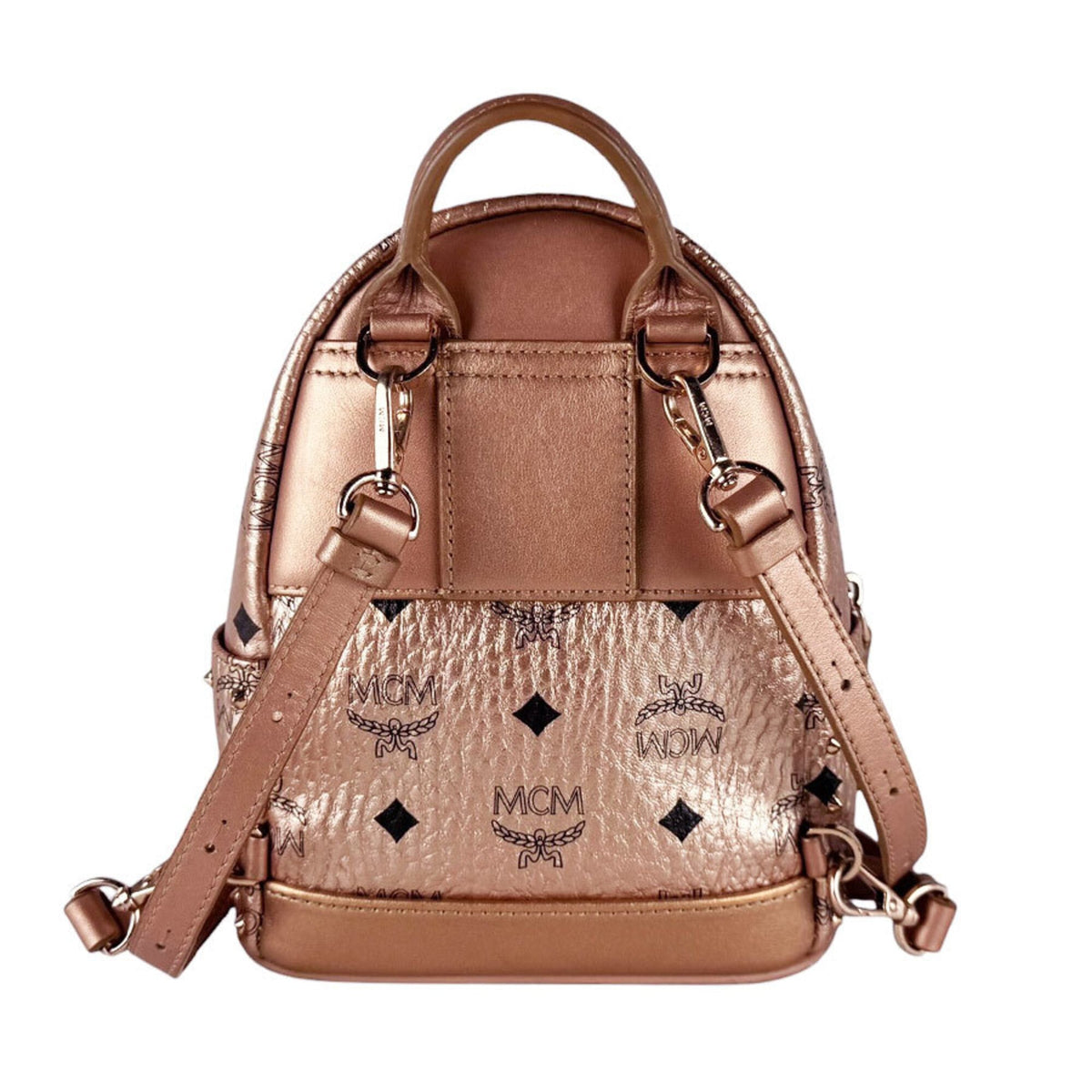 Mcm Pink Beige Leather Backpack (Pre-Owned)
