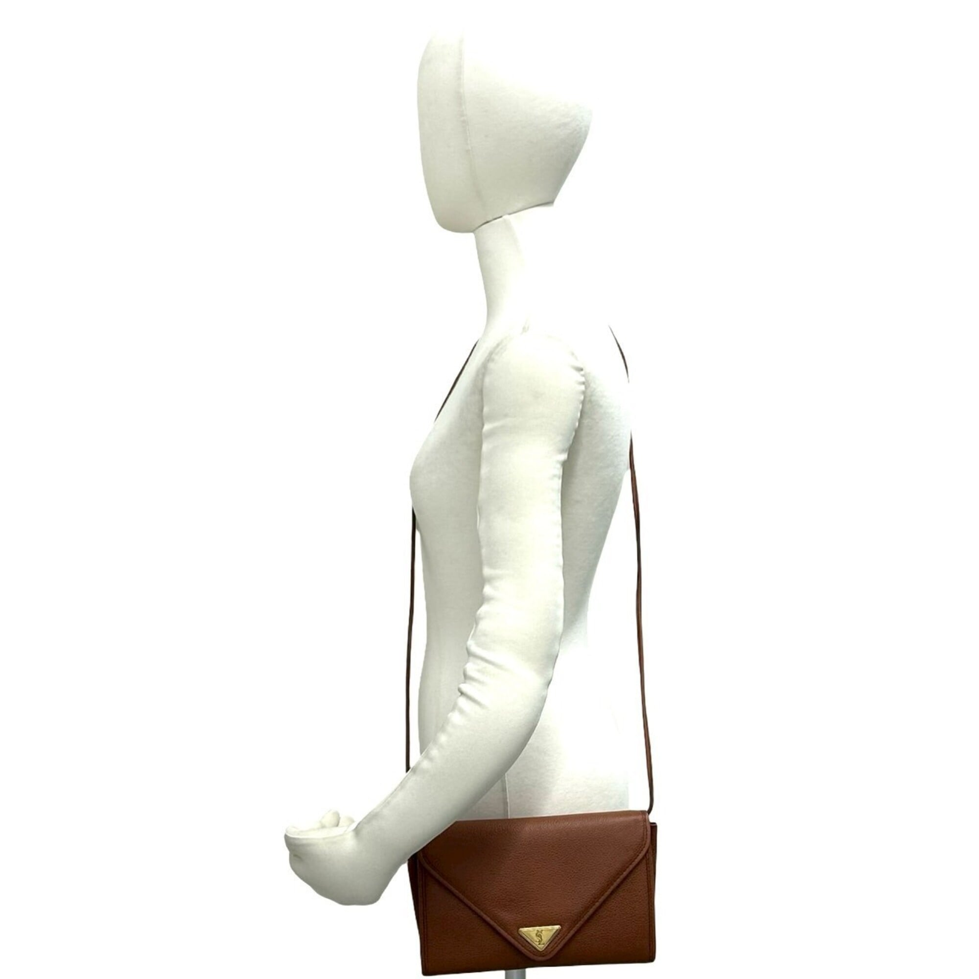 Yves Saint Laurent Brown Leather Shoulder Bag (Pre-Owned)