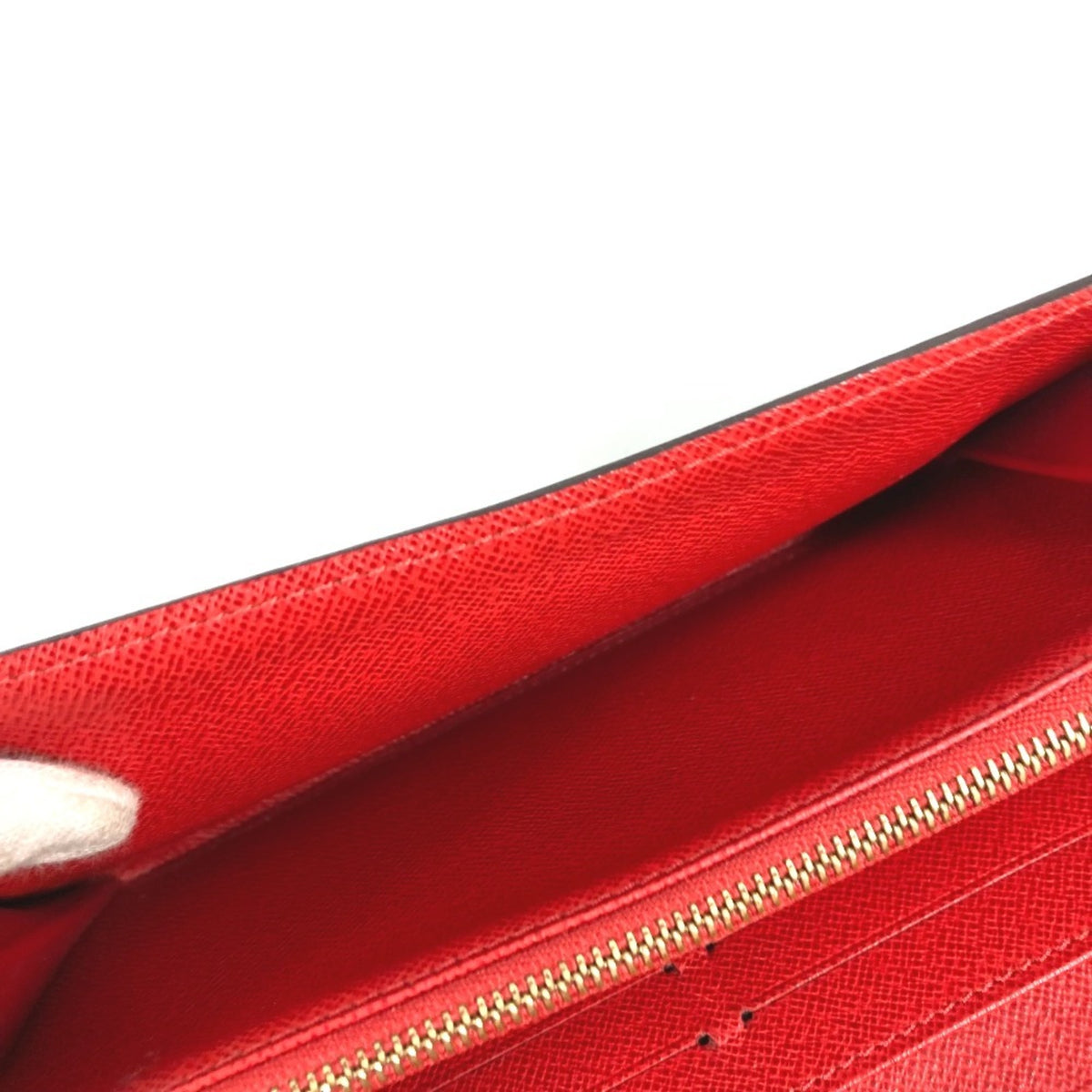 Louis Vuitton Brown Red Color Canvas Monogram Long Wallet (Tri-Fold) (Pre-Owned)