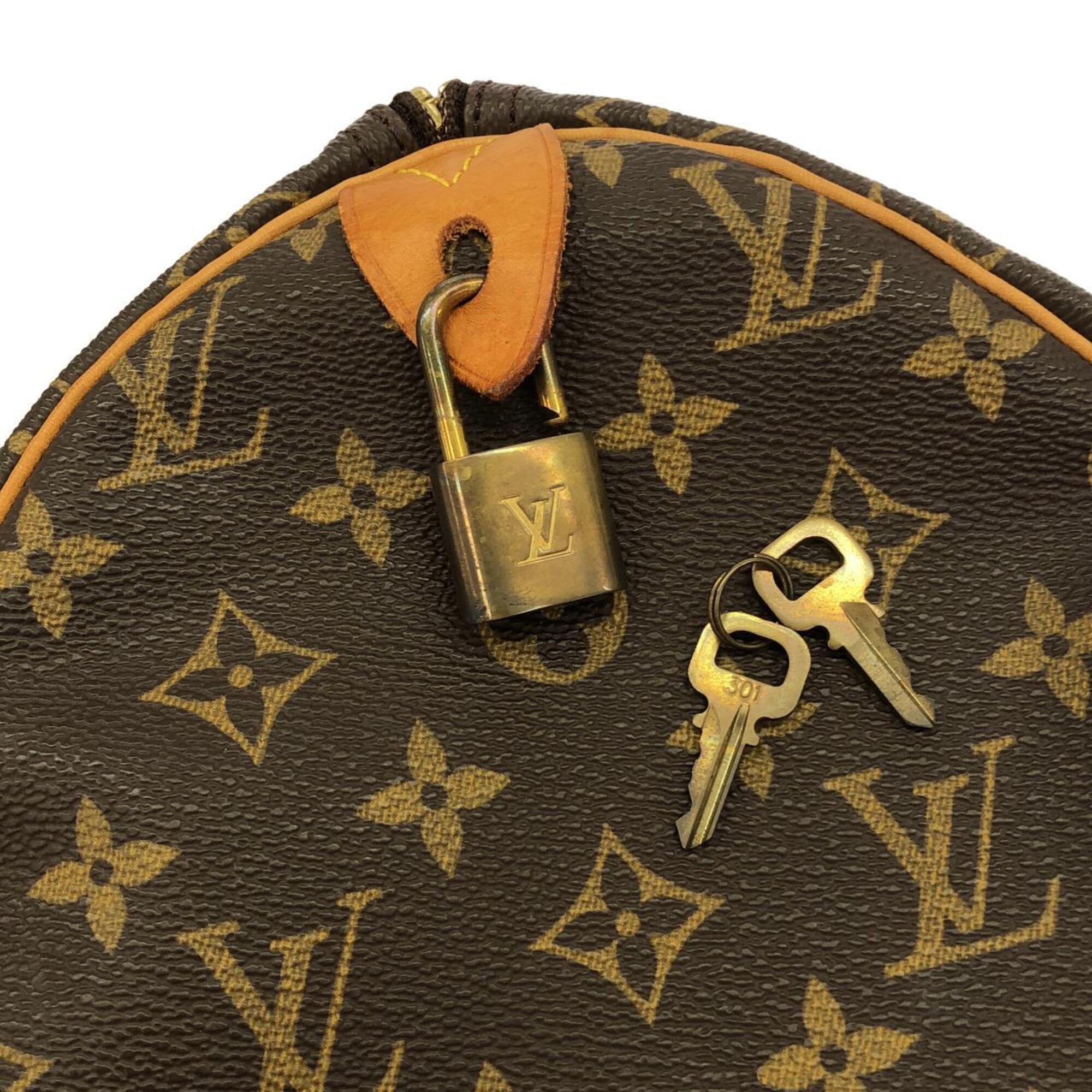 Louis Vuitton Marron Coated Canvas Boston Bag (Pre-Owned)