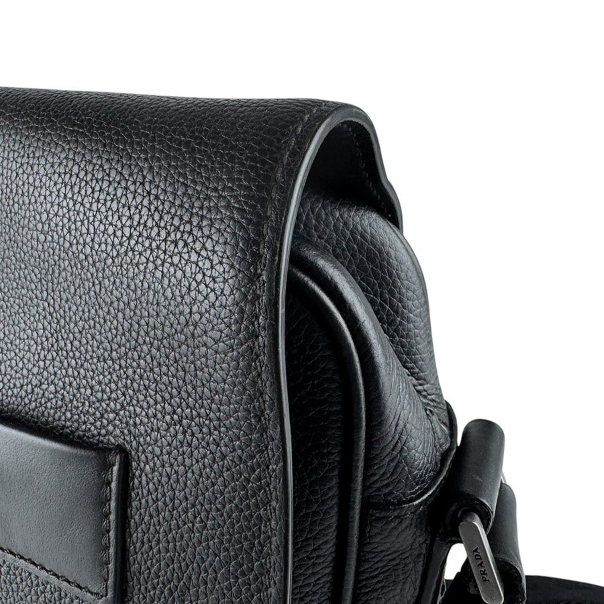 Prada Black Leather Shoulder Bag (Pre-Owned)