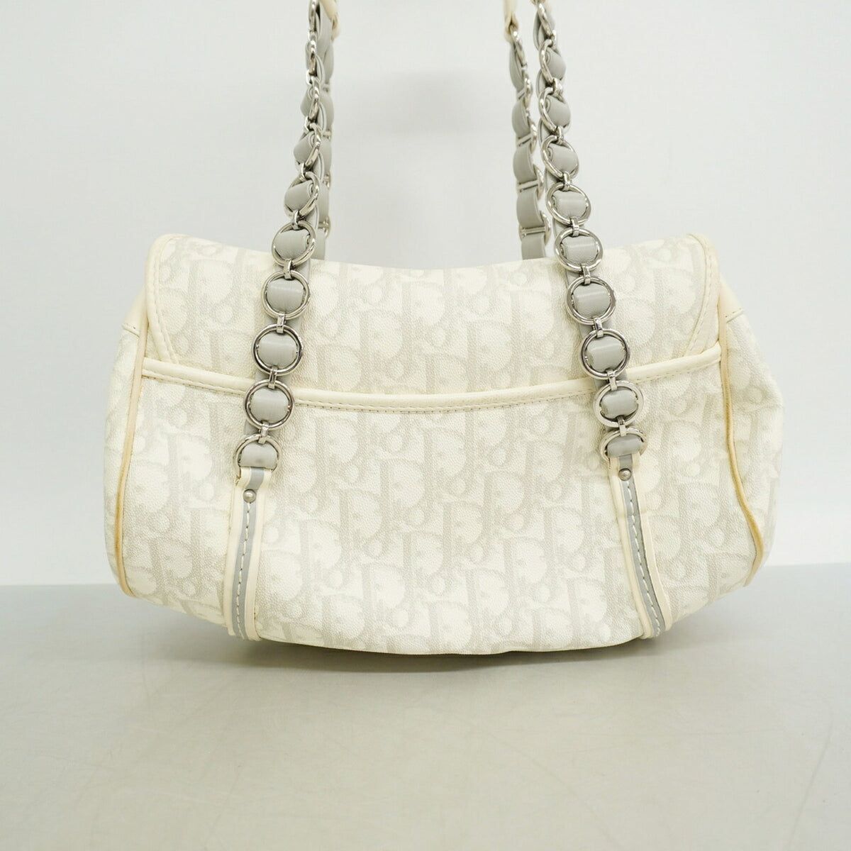 Christian Dior White Leather Pvc Shoulder Bag (Pre-Owned)