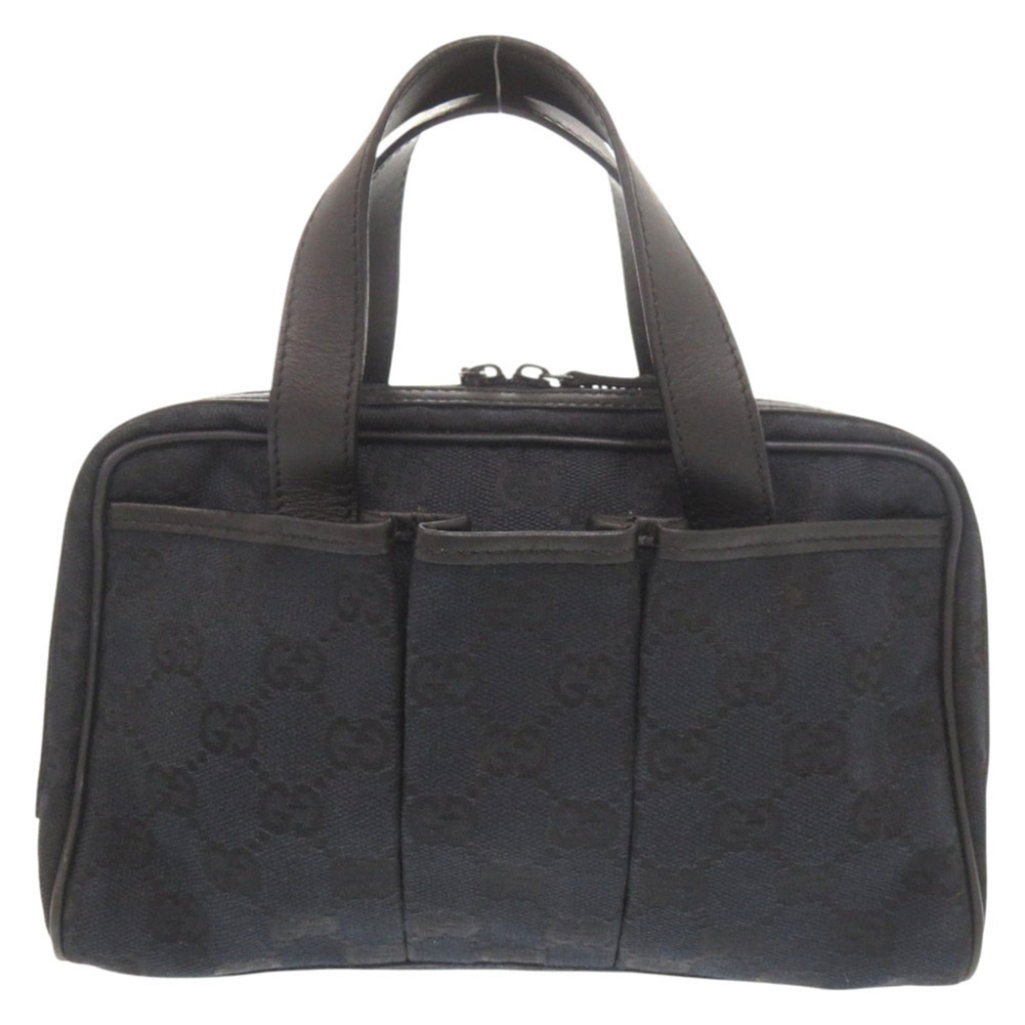 Gucci Black Gg Canvas Handbag (Pre-Owned)