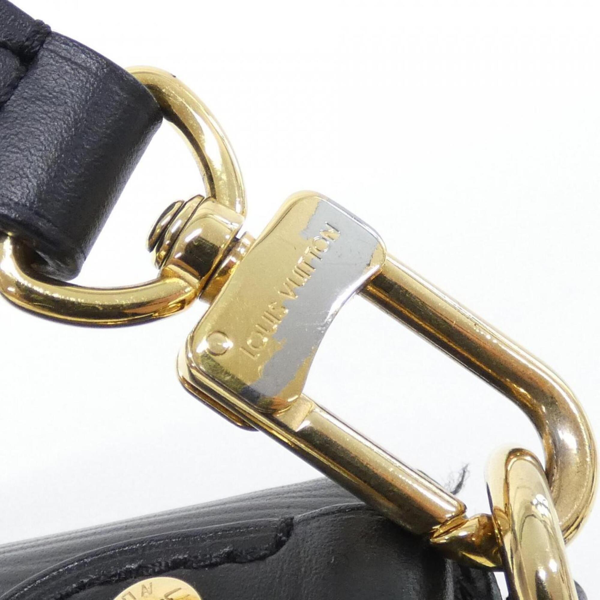 Louis Vuitton Black Leather Shoulder Bag (Pre-Owned)