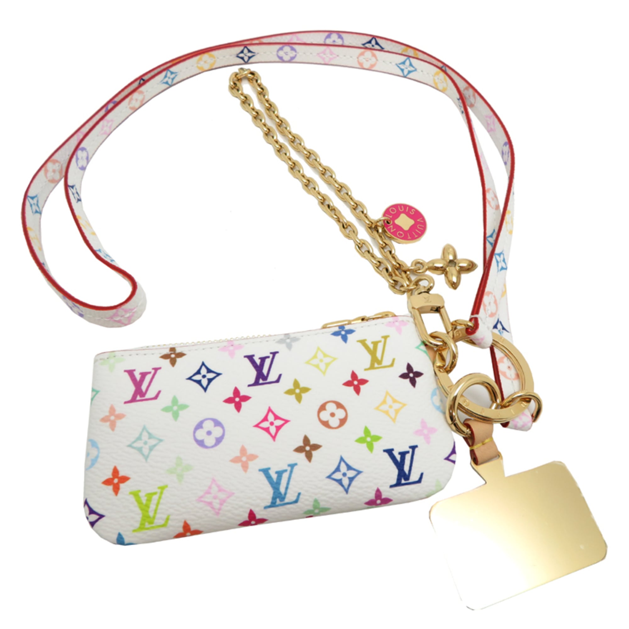 Louis Vuitton White Monogram Multicolore Pouch (Pre-Owned)