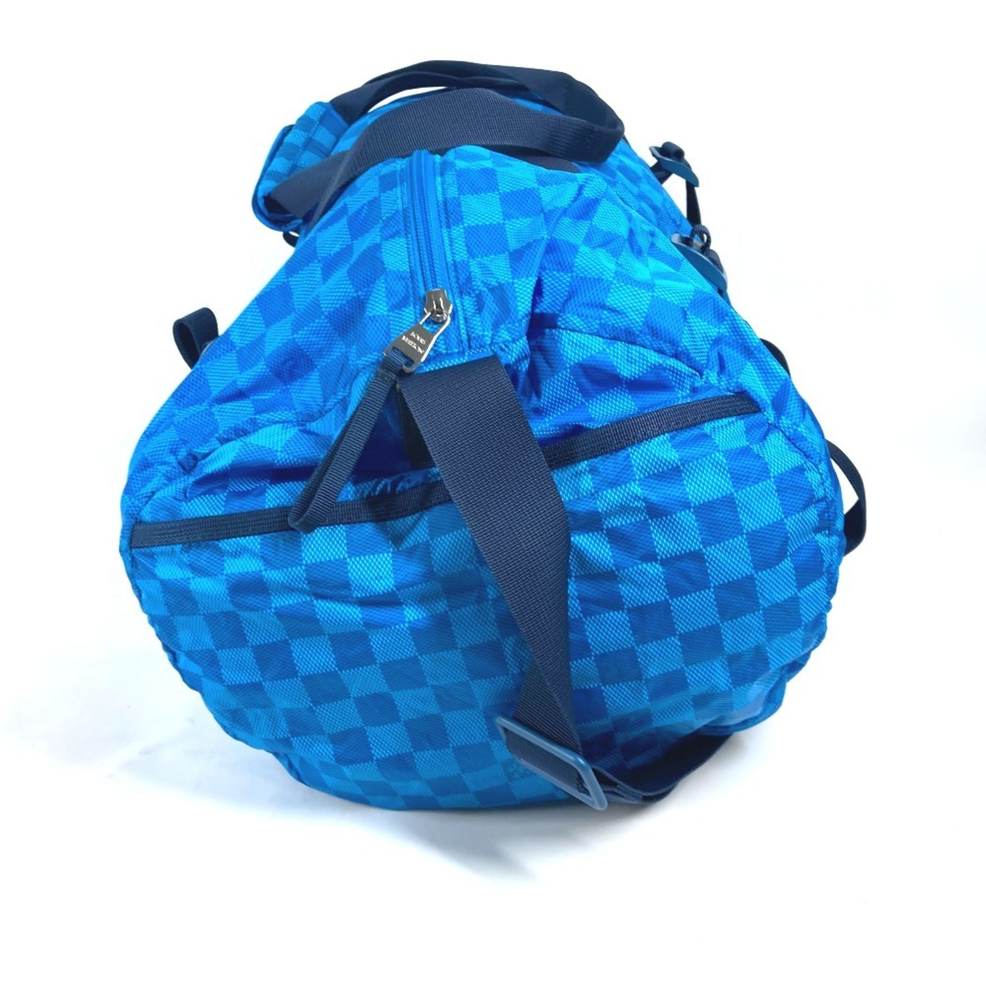 Louis Vuitton Blue Nylon Boston Bag Shoulder Bag (Pre-Owned)