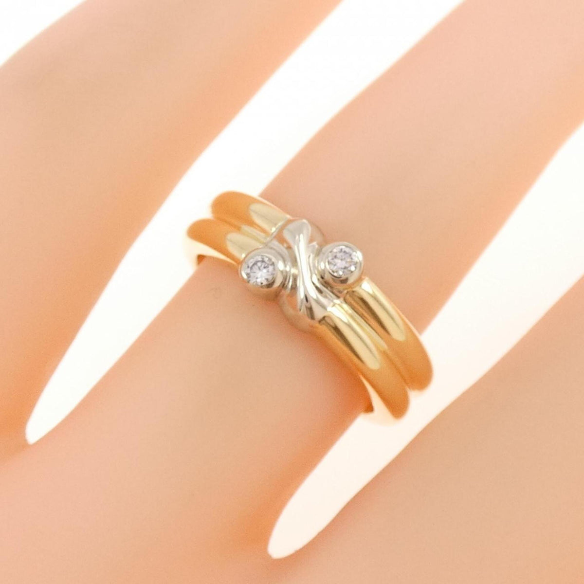 Tiffany Yellow Gold (18K) White Gold (18K) Band Ring (Pre-Owned)