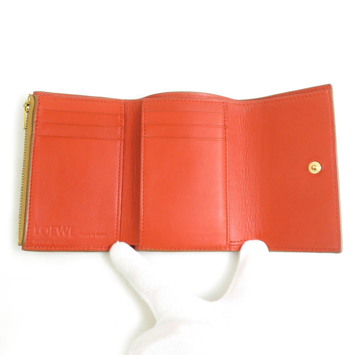 Loewe Camel Leather Wallet (Tri-Fold) (Pre-Owned)