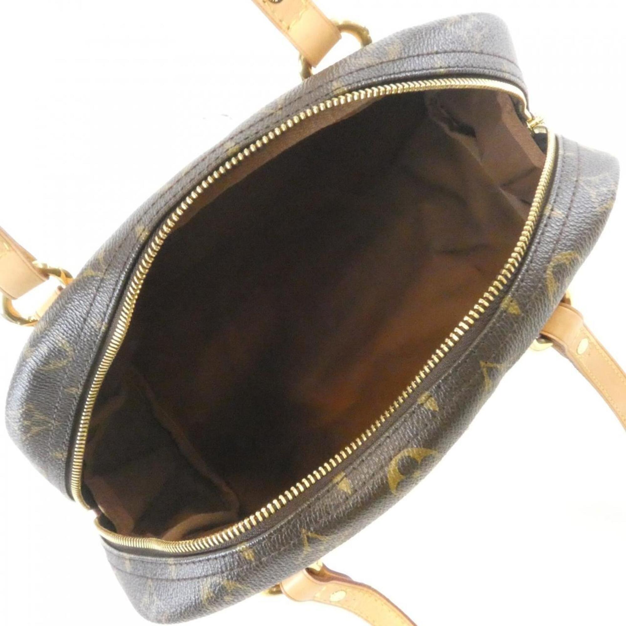 Louis Vuitton Monogram Marron Coated Canvas Shoulder Bag (Pre-Owned)