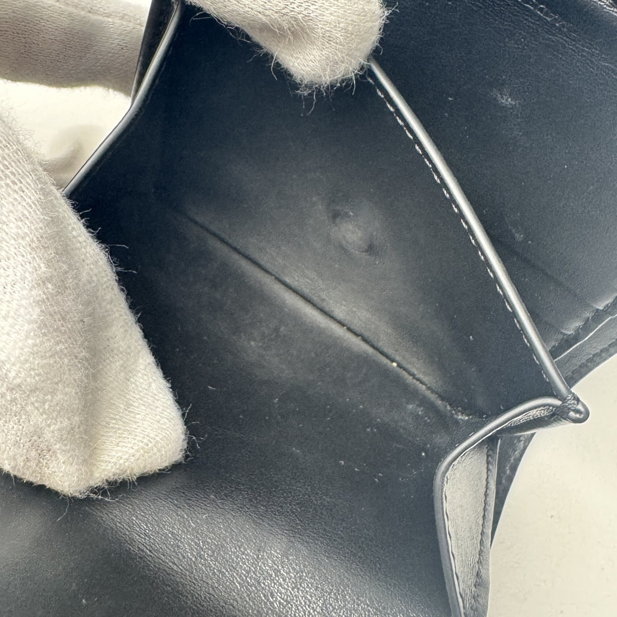 Celine Black Leather Wallet (Tri-Fold) (Pre-Owned)