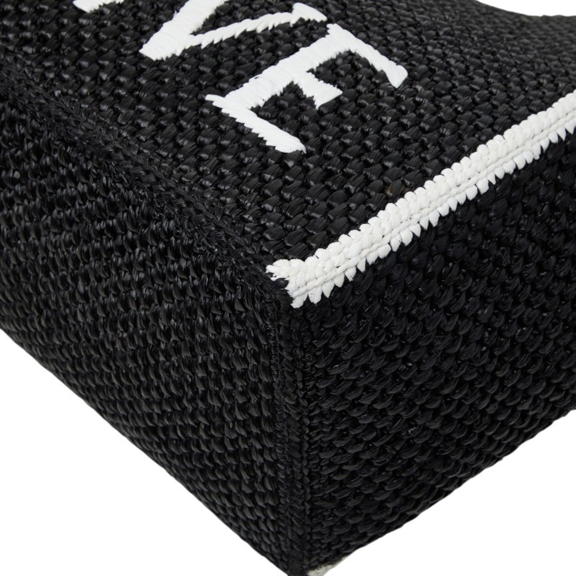 Loewe Black Raffia Leather Shoulder Bag Tote Bag (Pre-Owned)