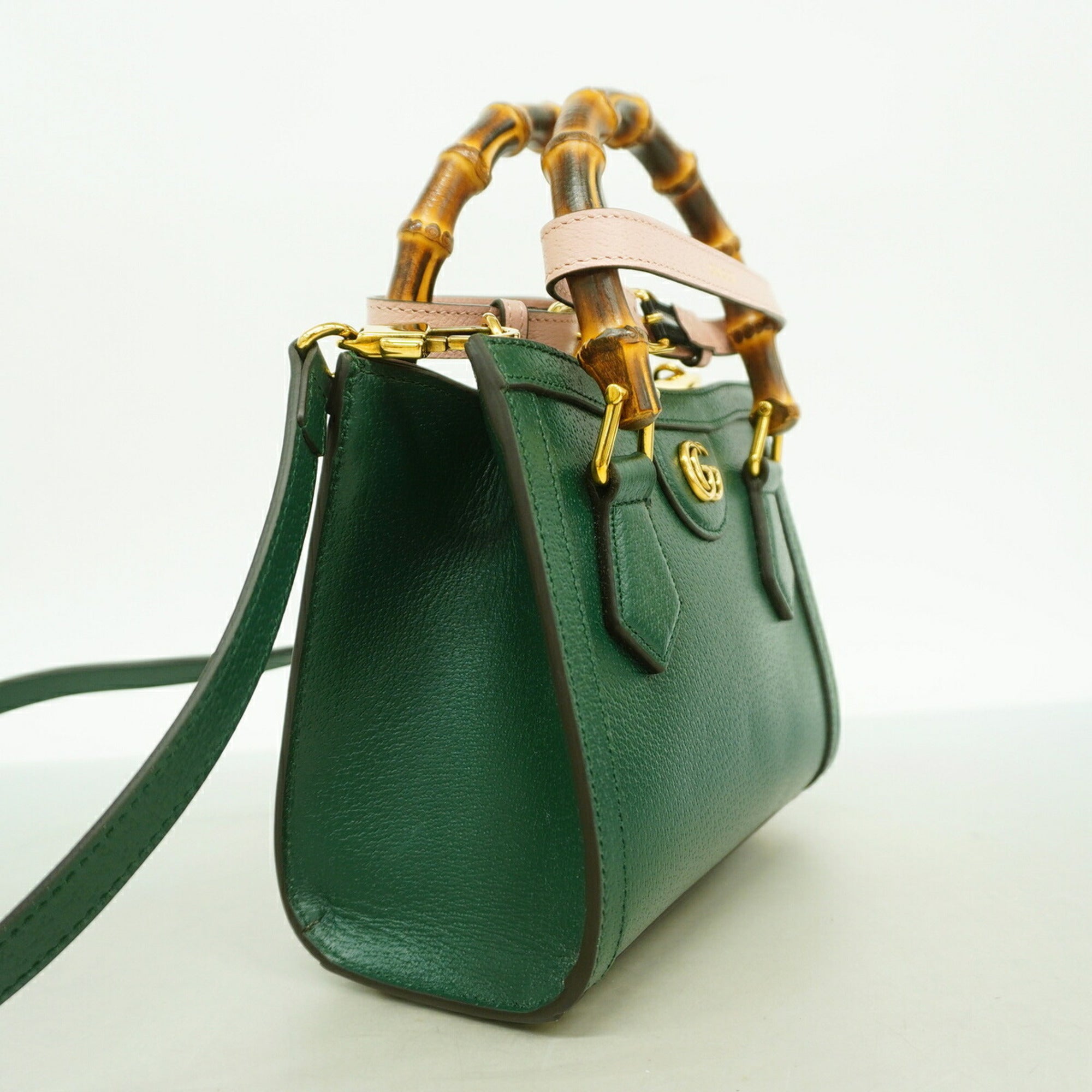 Gucci Green Leather Handbag (Pre-Owned)