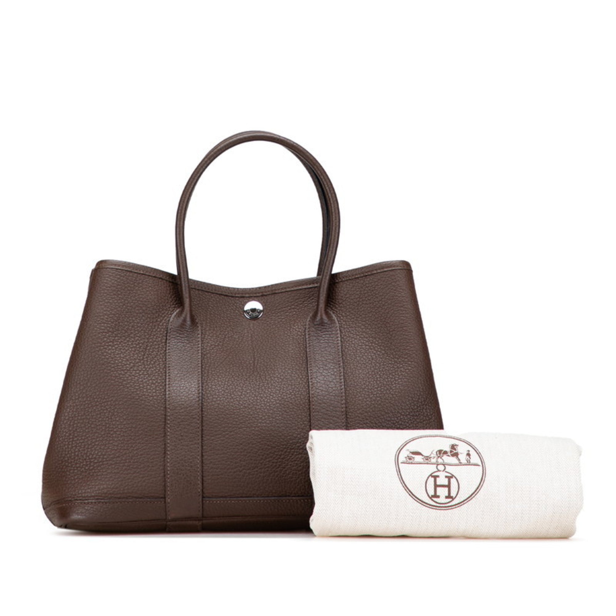 Hermes Garden Chocolat Negonda Leather Handbag (Pre-Owned)
