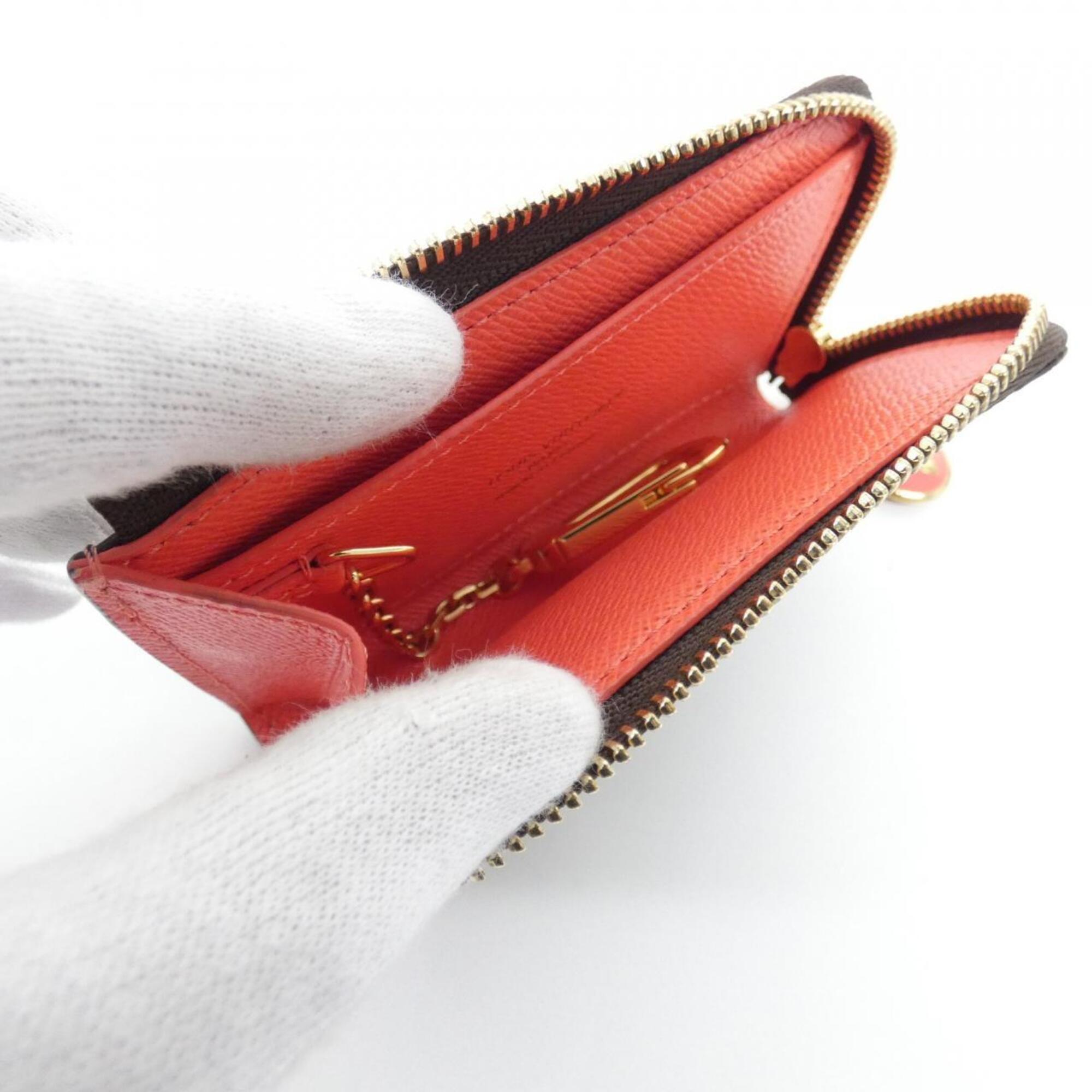 Louis Vuitton Marron Coated Canvas Coin Purse/Coin Case (Pre-Owned)