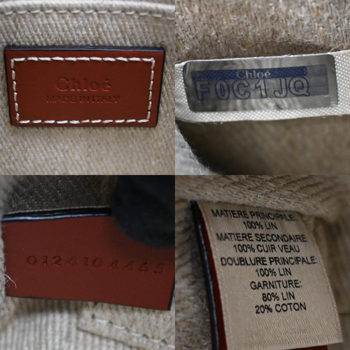 Chloé Beige Brown Canvas Leather Tote Bag (Pre-Owned)