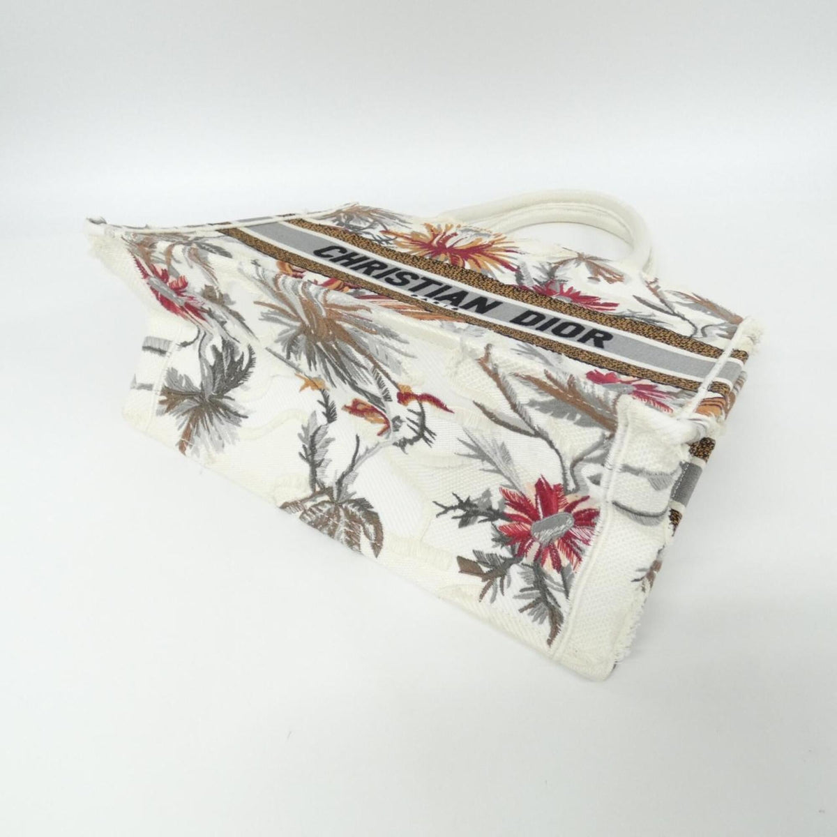 Christian Dior Multi-Color White Canvas Handbag (Pre-Owned)