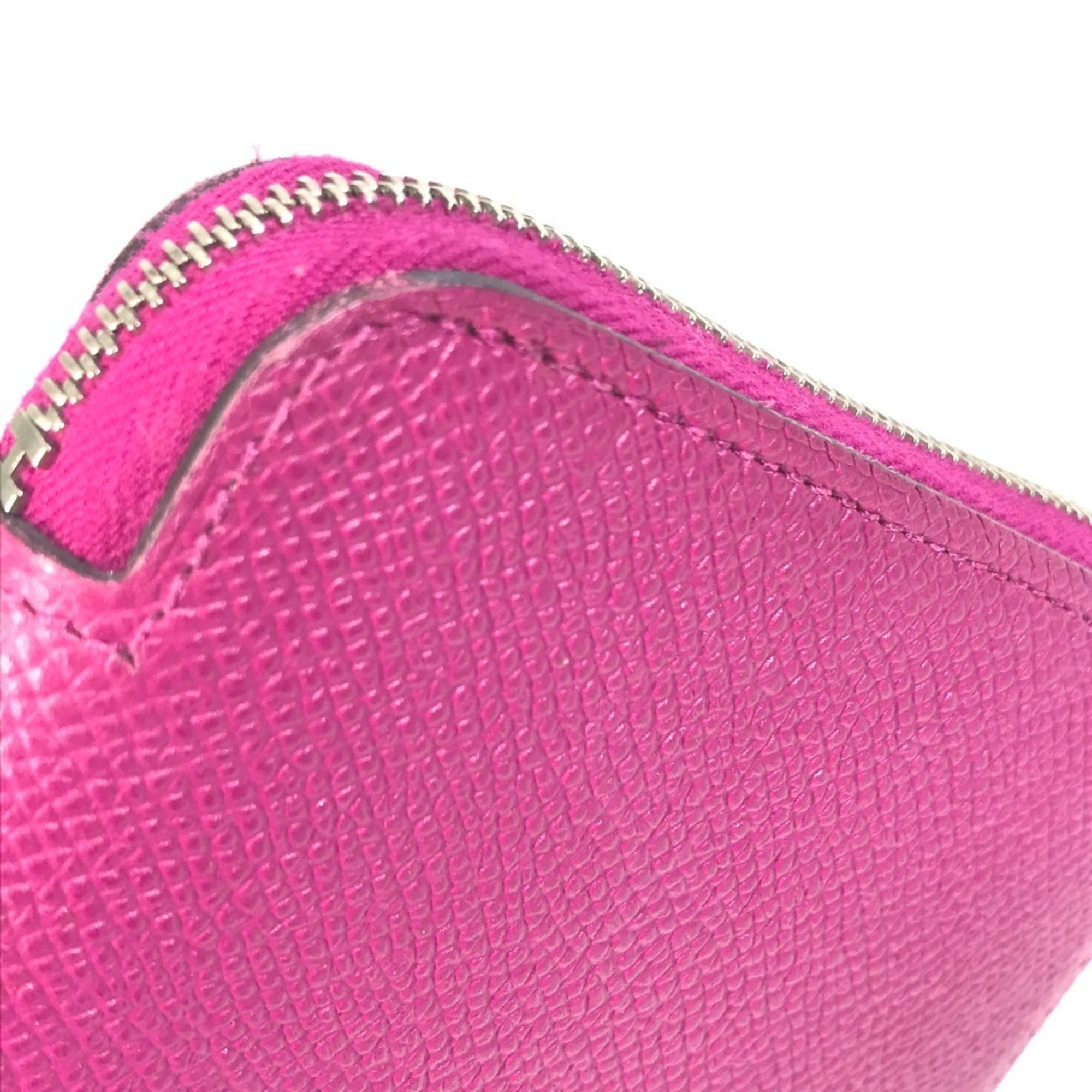 Hermes Silk'in Purple Tosca Epsom Leather Long Wallet (Bi-Fold) (Pre-Owned)