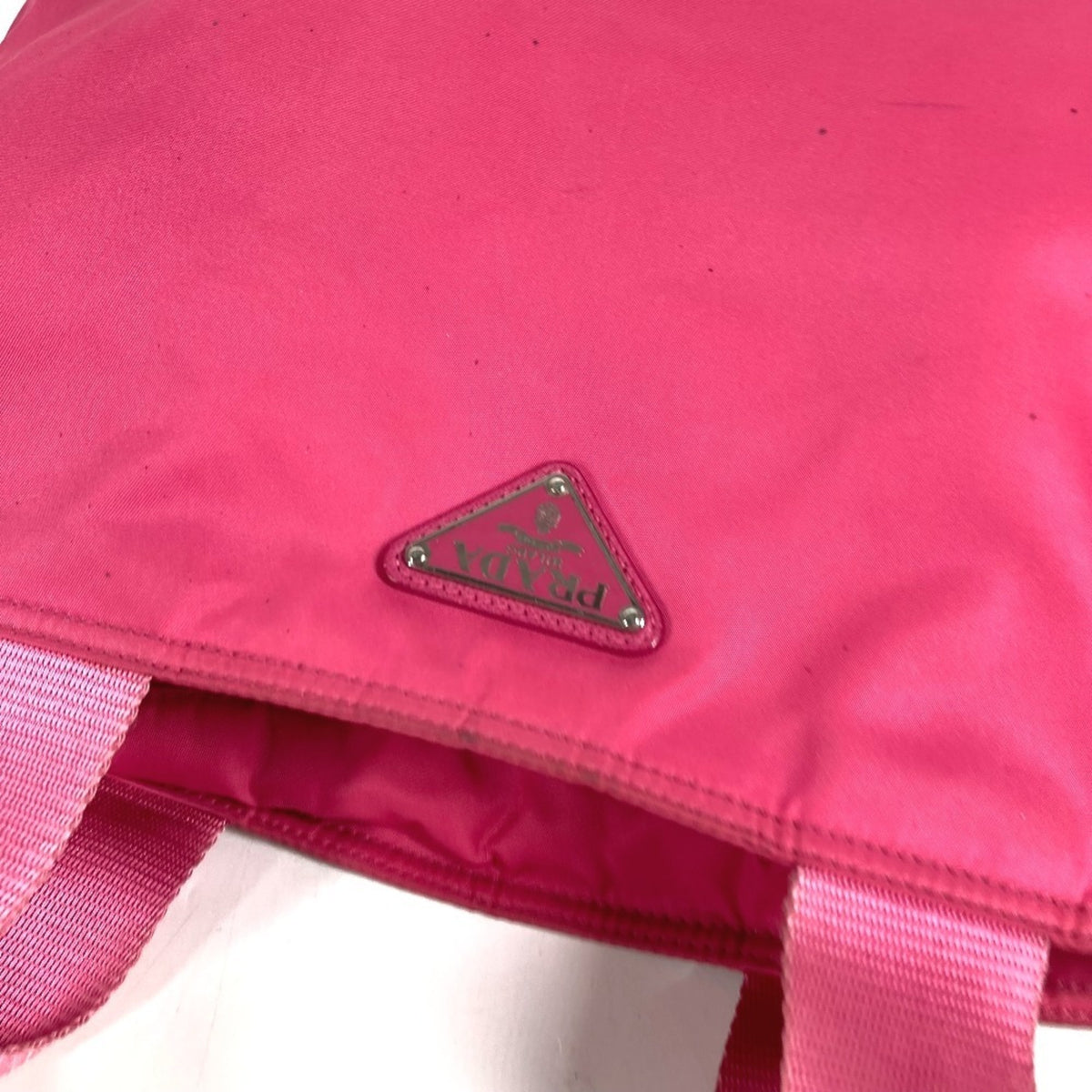 Prada Pink Nylon Handbag Shoulder Bag Tote Bag (Pre-Owned)