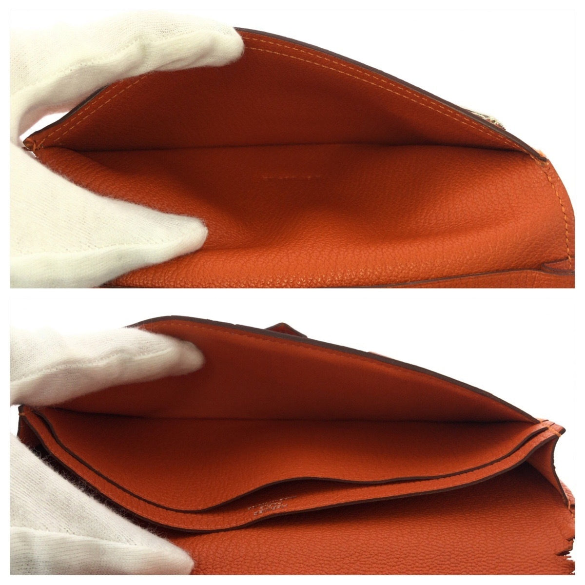 Hermes Orange Epsom Leather Wallet (Bi-Fold) (Pre-Owned)
