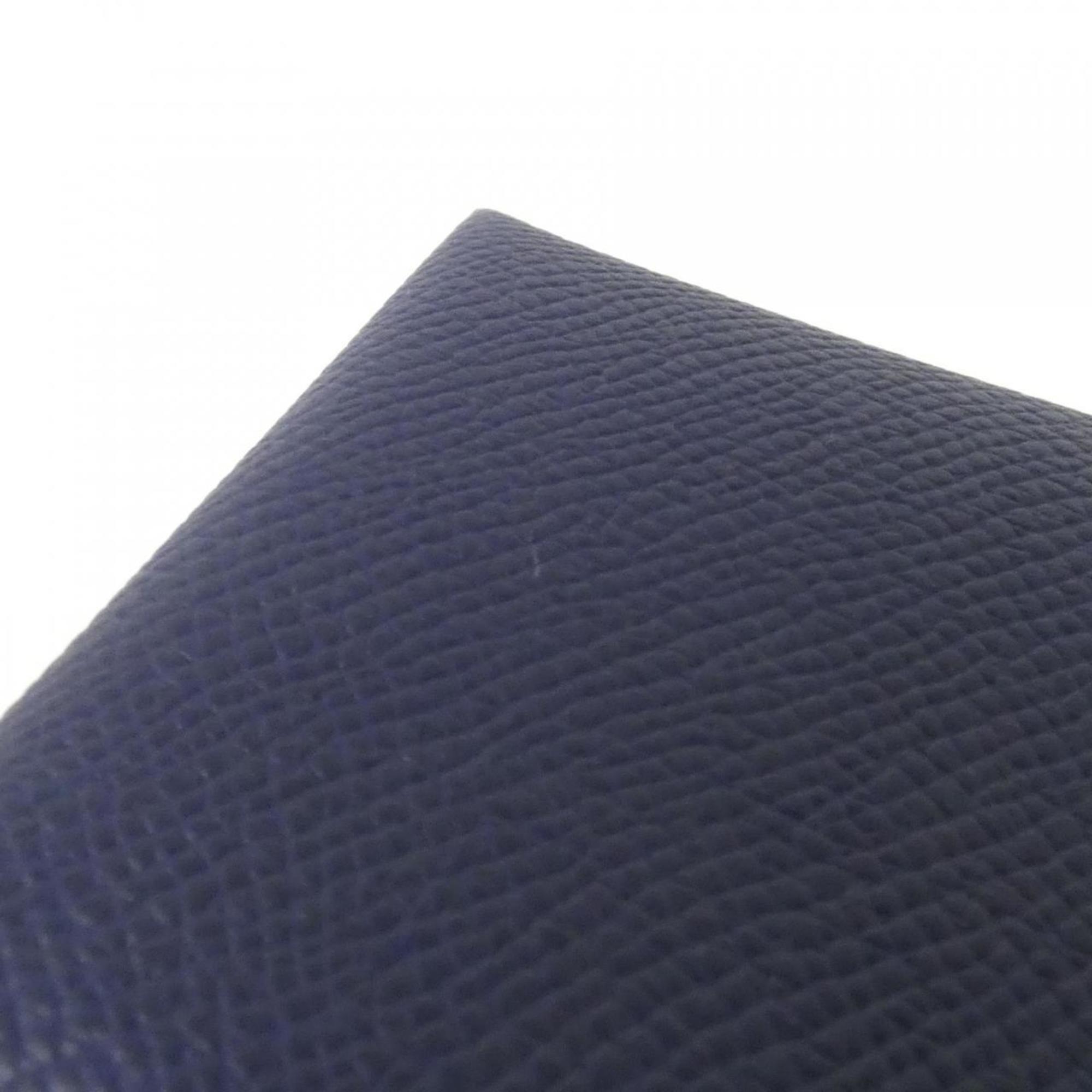 Hermes Blue Navy Epsom Leather Coin Purse/Coin Case (Pre-Owned)