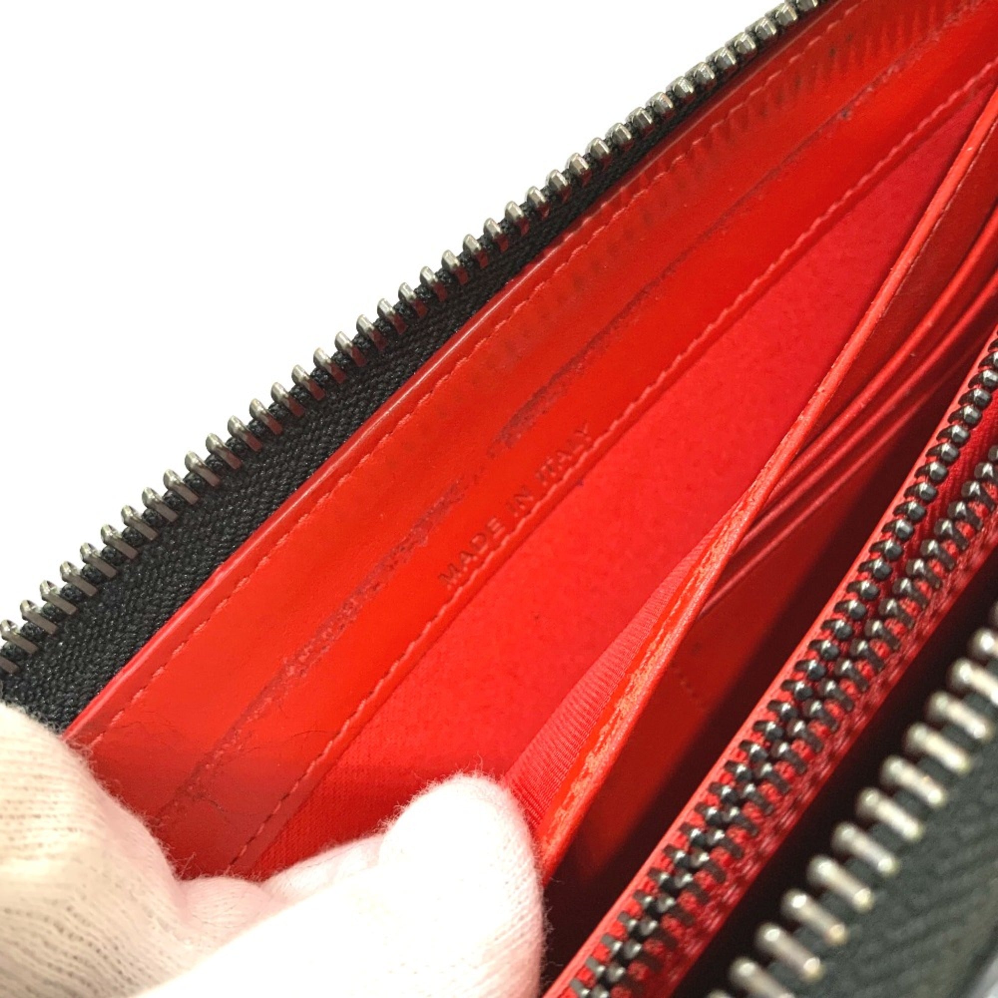 Christian Louboutin Black Leather Long Wallet (Bi-Fold) (Pre-Owned)