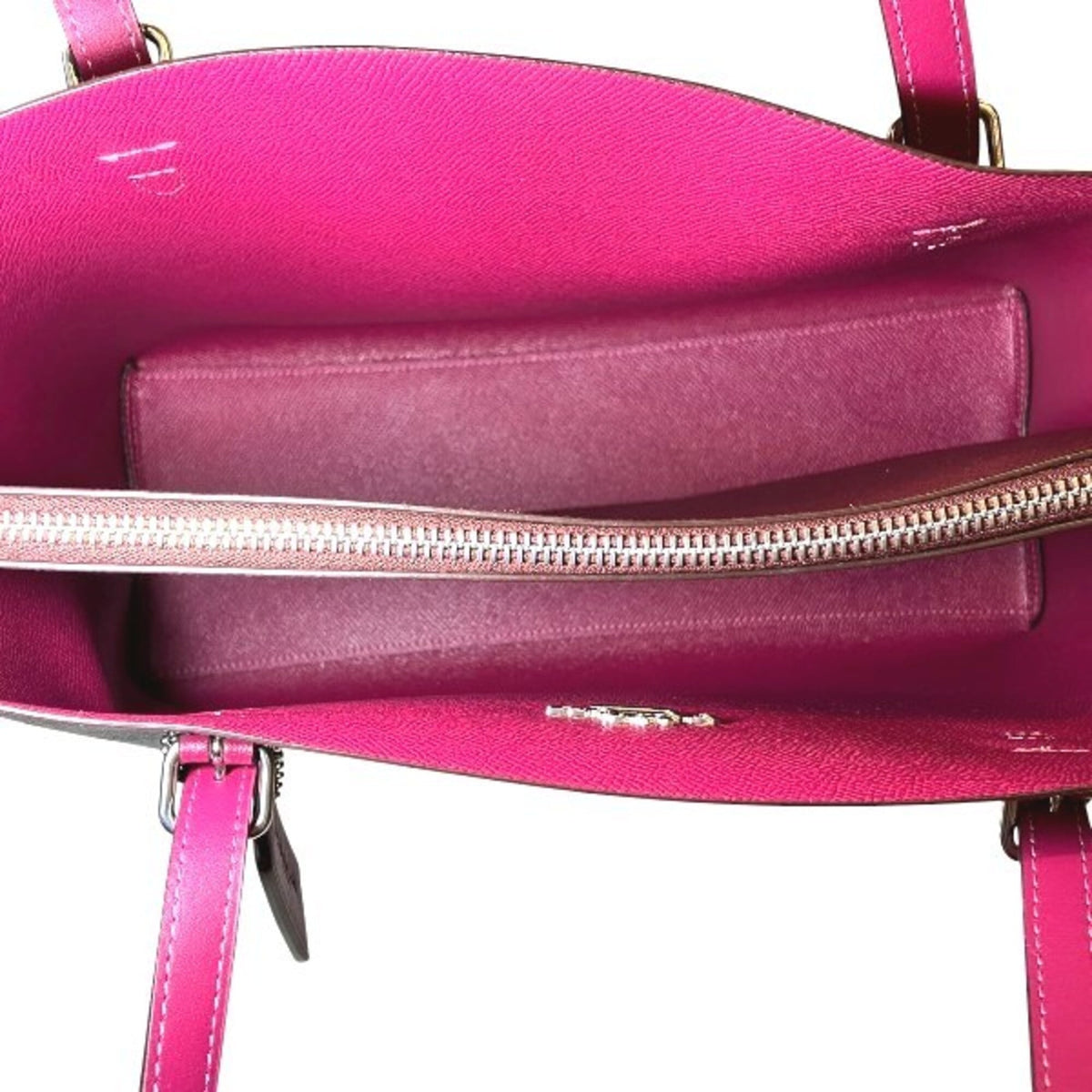 Coach Brown Pink Signature Line Shoulder Bag Tote Bag (Pre-Owned)